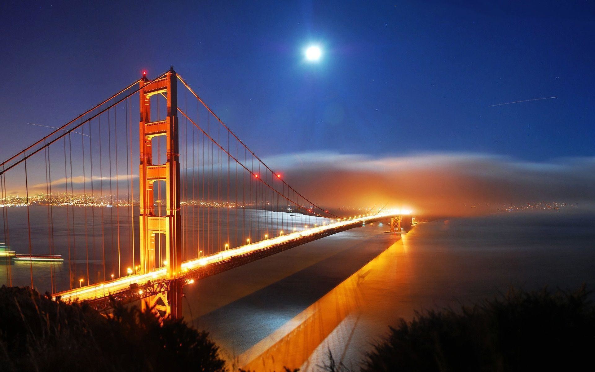 1920x1200 San Francisco Bridge Night Lights Wallpapers | HD Wallpapers