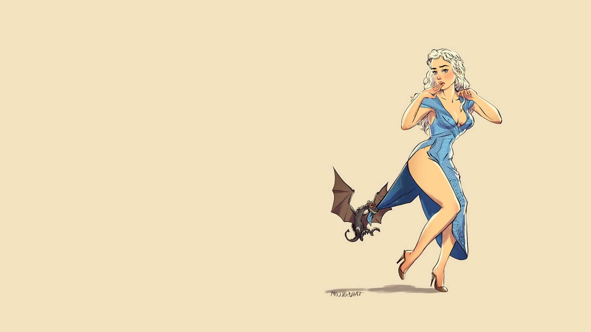 1920x1080 pinup Models, Daenerys Targaryen, Game Of Thrones Wallpapers HD / Desktop  and Mobile Backgrounds