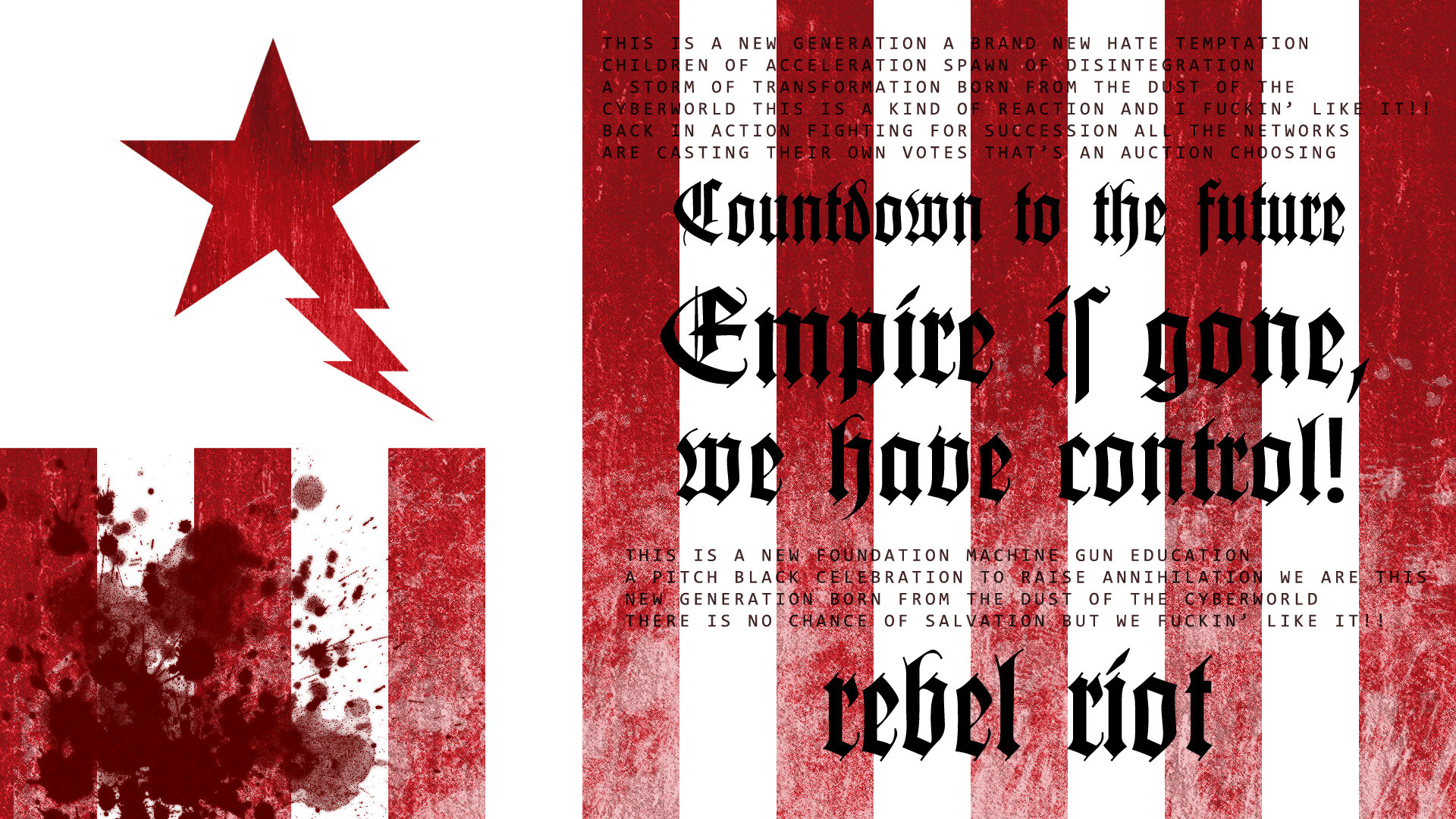 1920x1080 ... OliverBPhotography 'Rebel Riot' Wallpaper version 1 with text by  OliverBPhotography