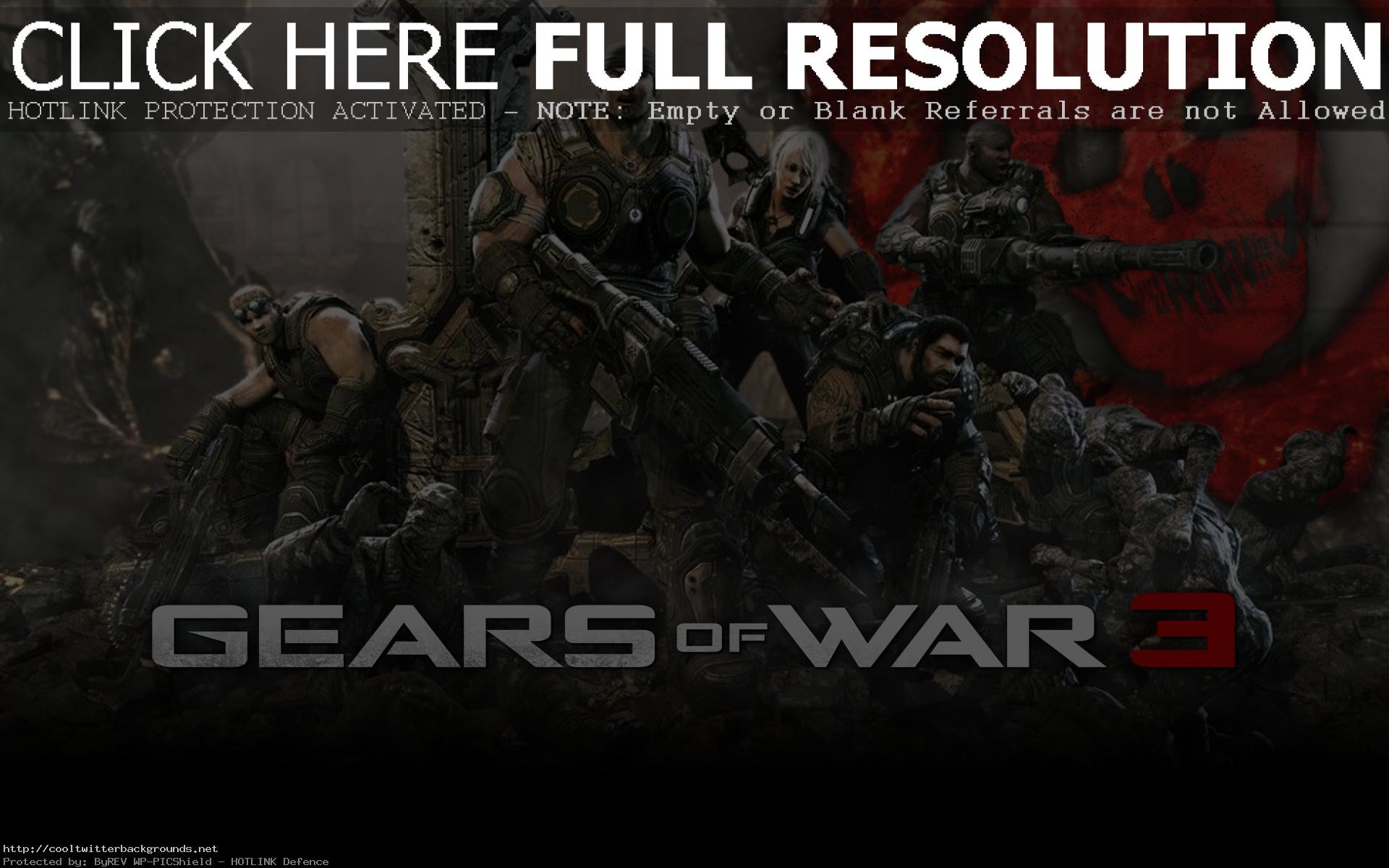 1920x1200 Gears Of War 3 Video Game Chainsaw Xbox 360 Logo