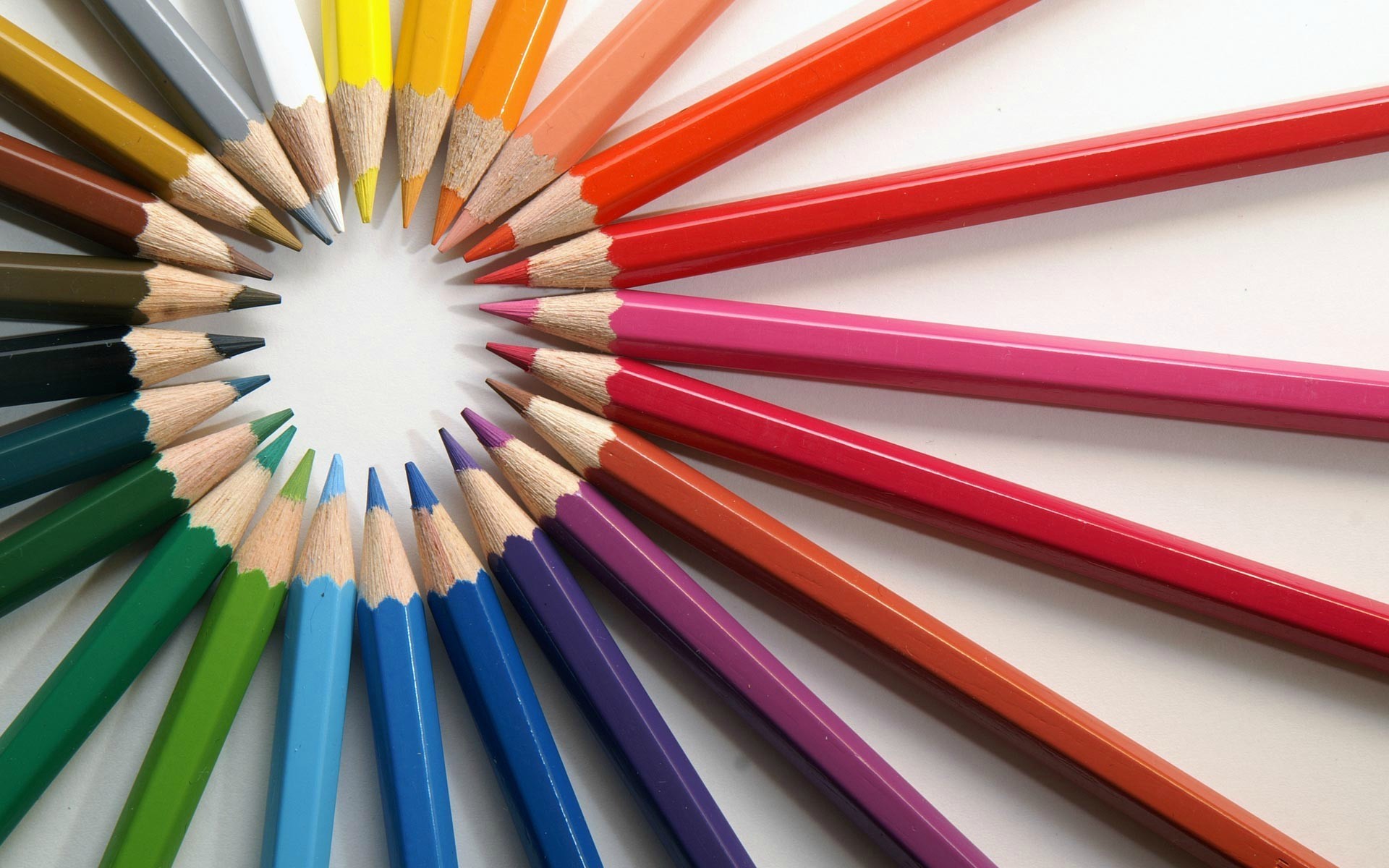1920x1200 Rainbow Colored Pencils Wallpaper