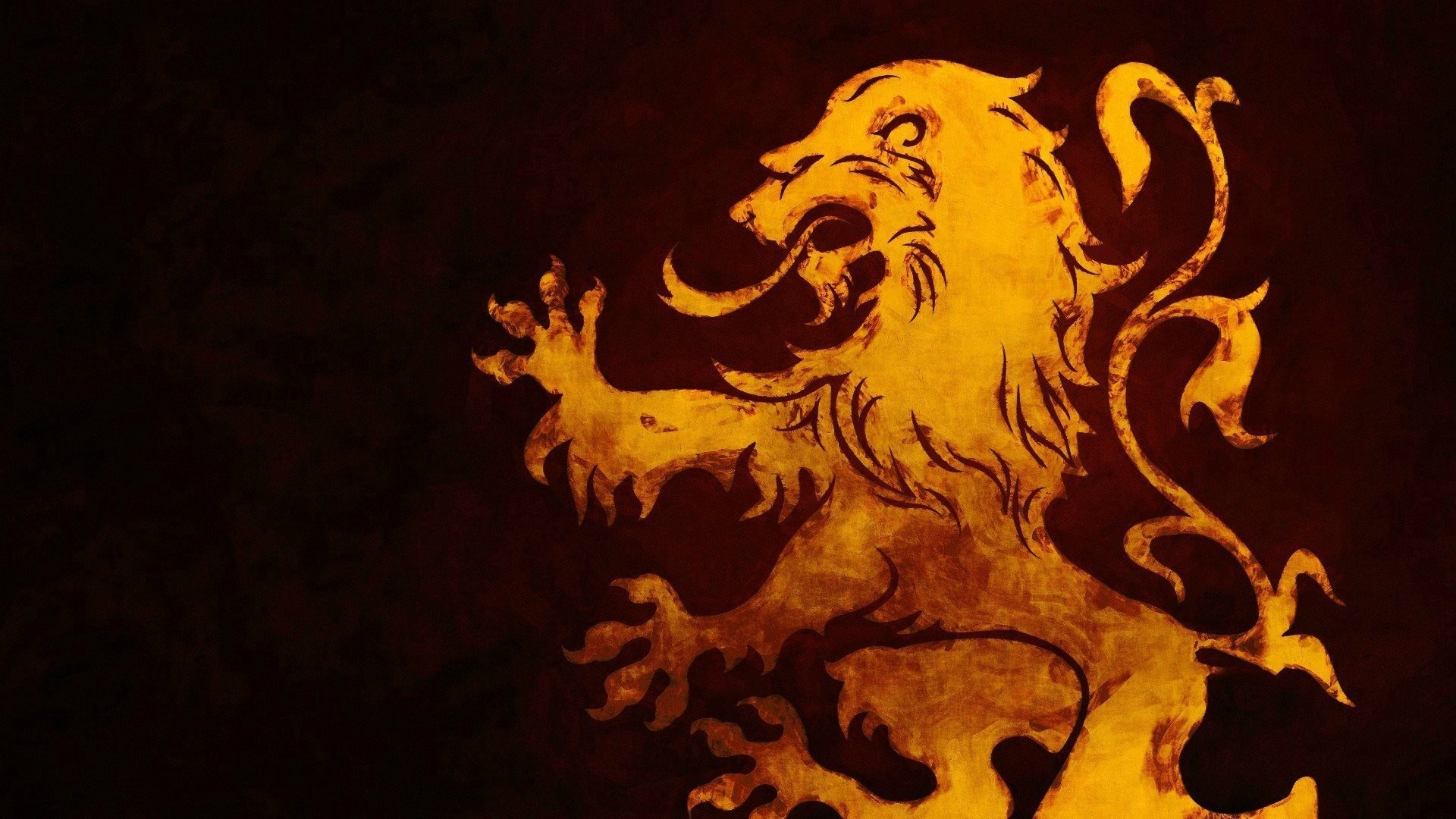 1920x1080 lion royal logo shield sign symbol red yellow emblem