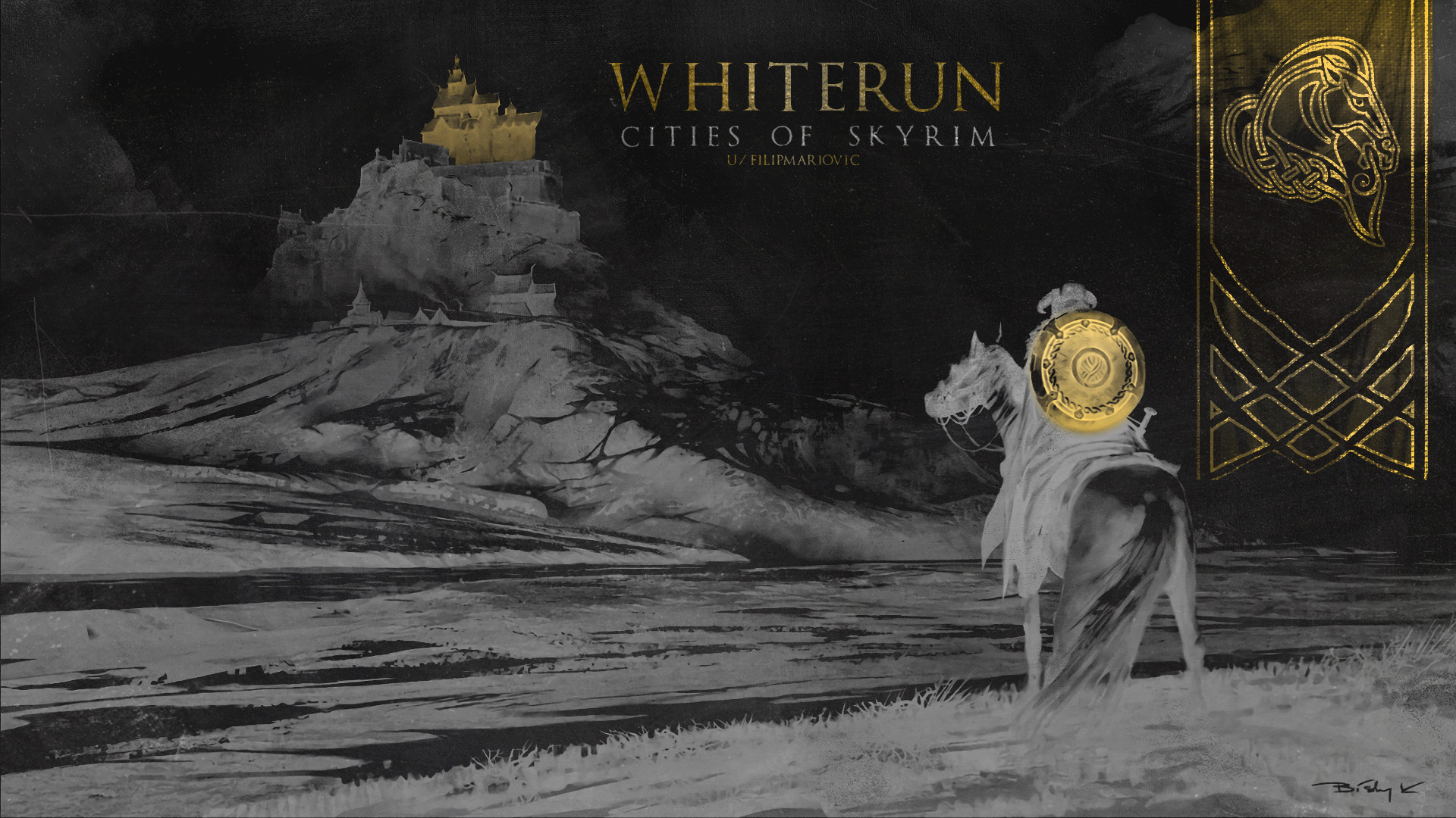 1920x1080 Cities of Skyrim #3 - I made a second Whiterun Wallpaper, let me know what  you guys think of it ...