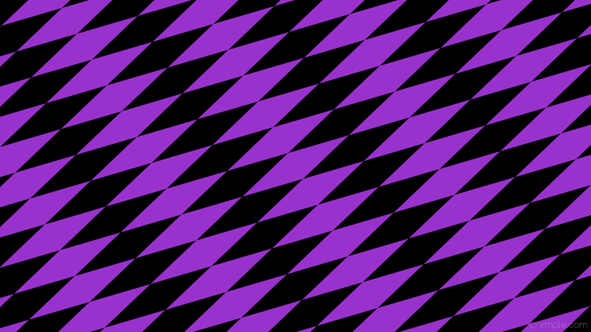 1920x1080 wallpaper purple rhombus lozenge black diamond dark orchid #9932cc #000000  30Â° 400px 97px