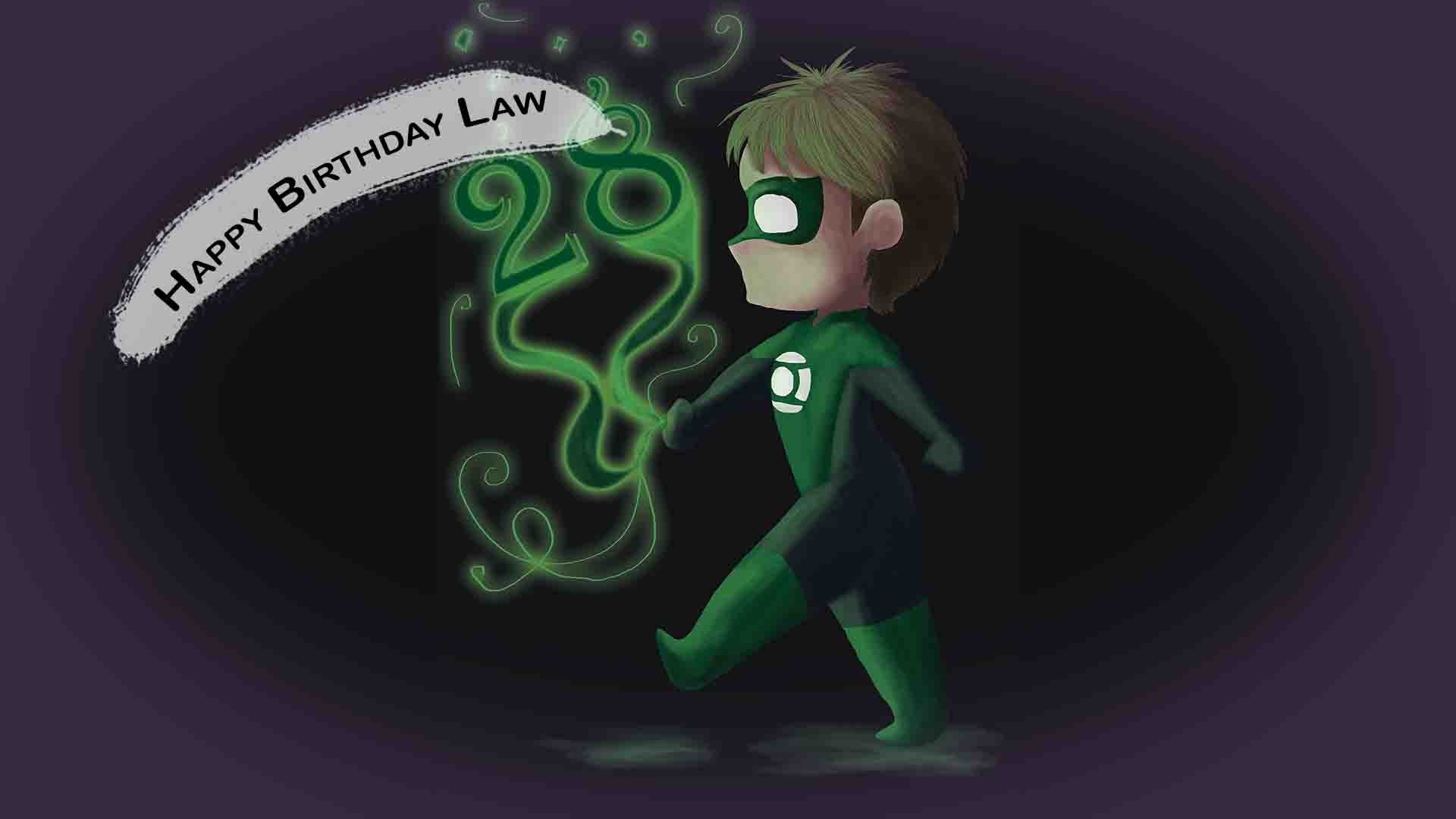 1920x1080 Birthday Art for Law // Green Lantern Chibi