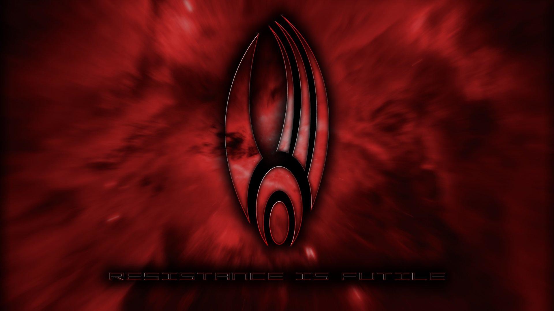 1920x1080 wallpaper.wiki-Red-Borg-Logo-Star-Trek-Hi-