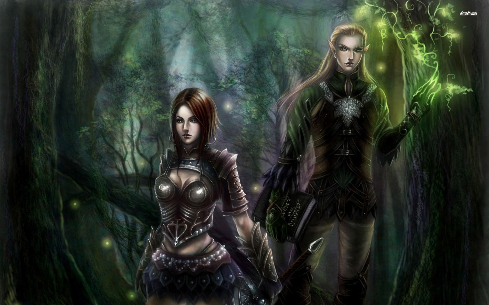 1920x1200 Elf Warriors In The Forest