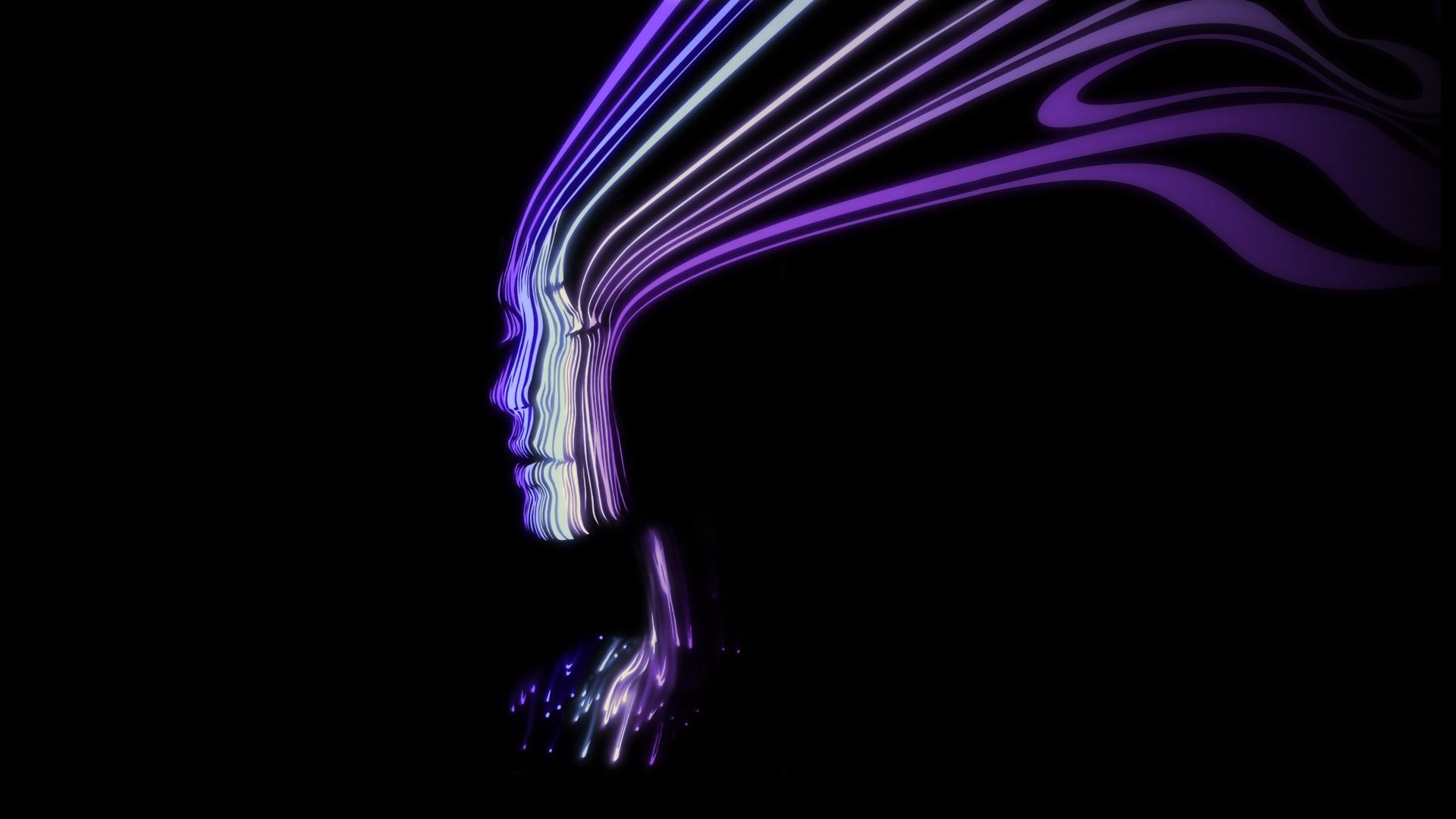 1920x1080 abstract, Purple, Artwork, Faces, Black, Background Wallpapers HD / Desktop  and Mobile Backgrounds