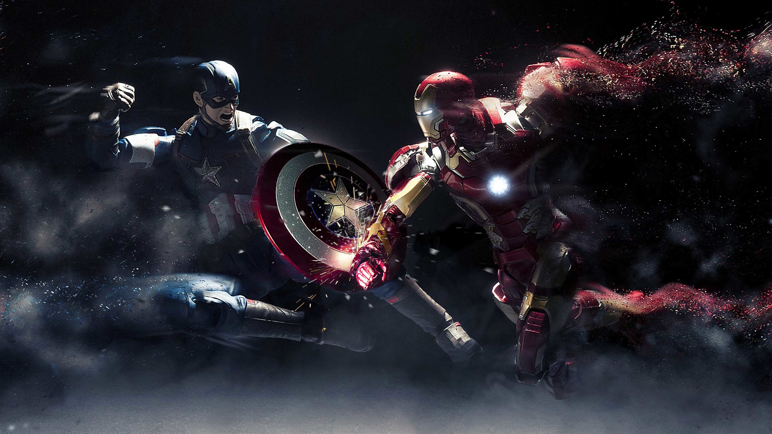 2560x1440 Movie - Captain America: Civil War Captain America Iron Man Wallpaper