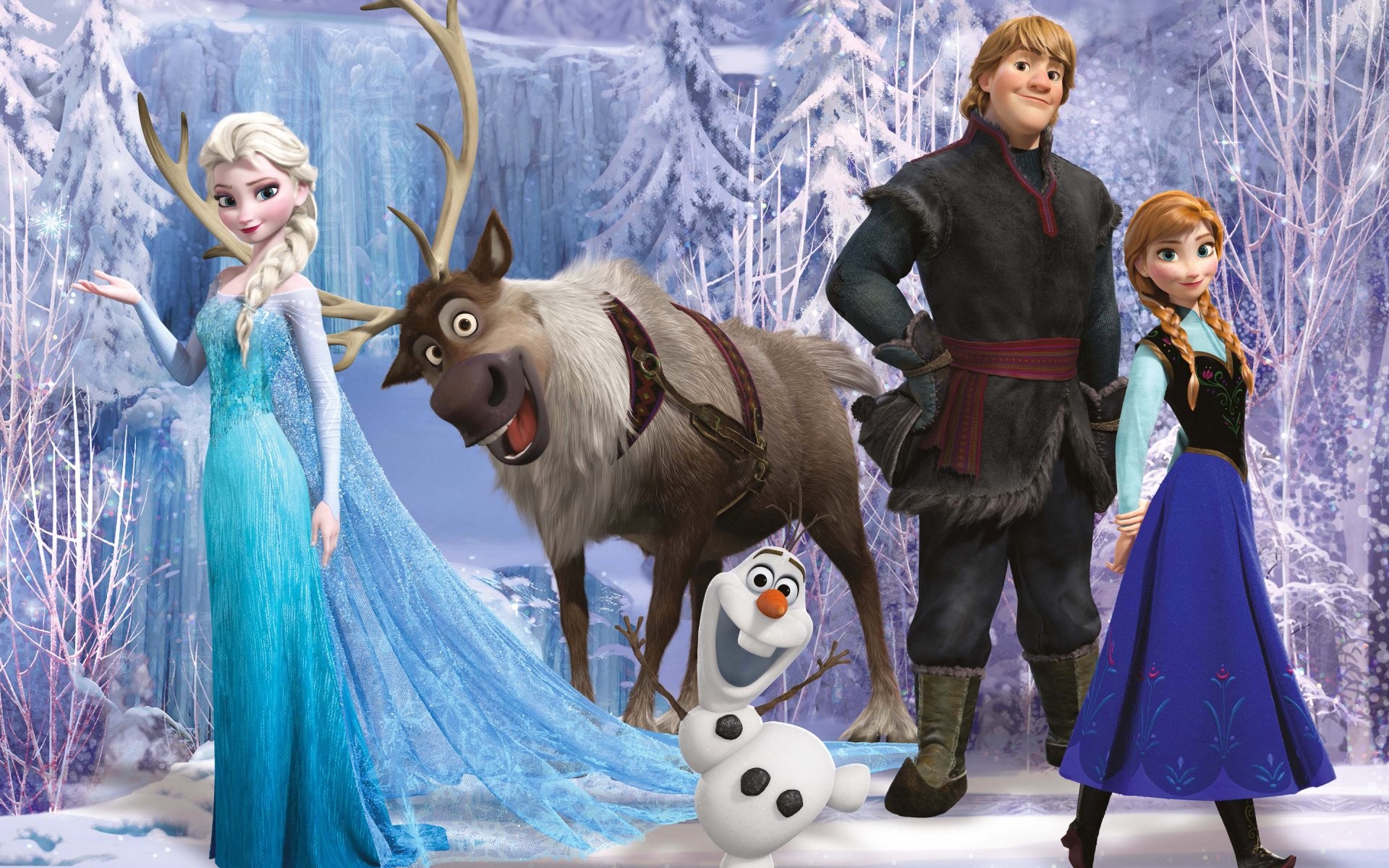 1920x1200 Film - Frozen Anna (Frozen) Kristoff (Frozen) Olaf (Frozen) Sven