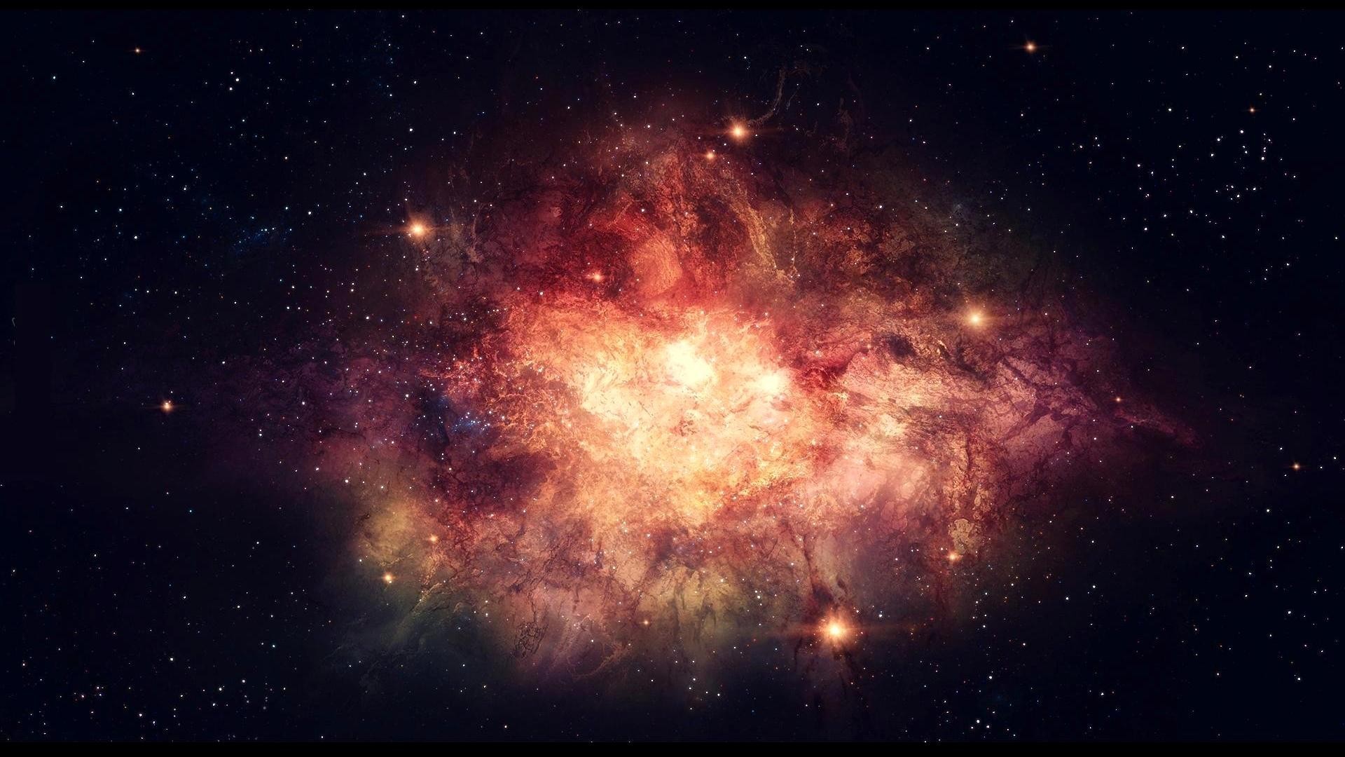 1920x1080 #abstract outer #space dark stars explosions nebulae Big Bang /  # Wallpaper