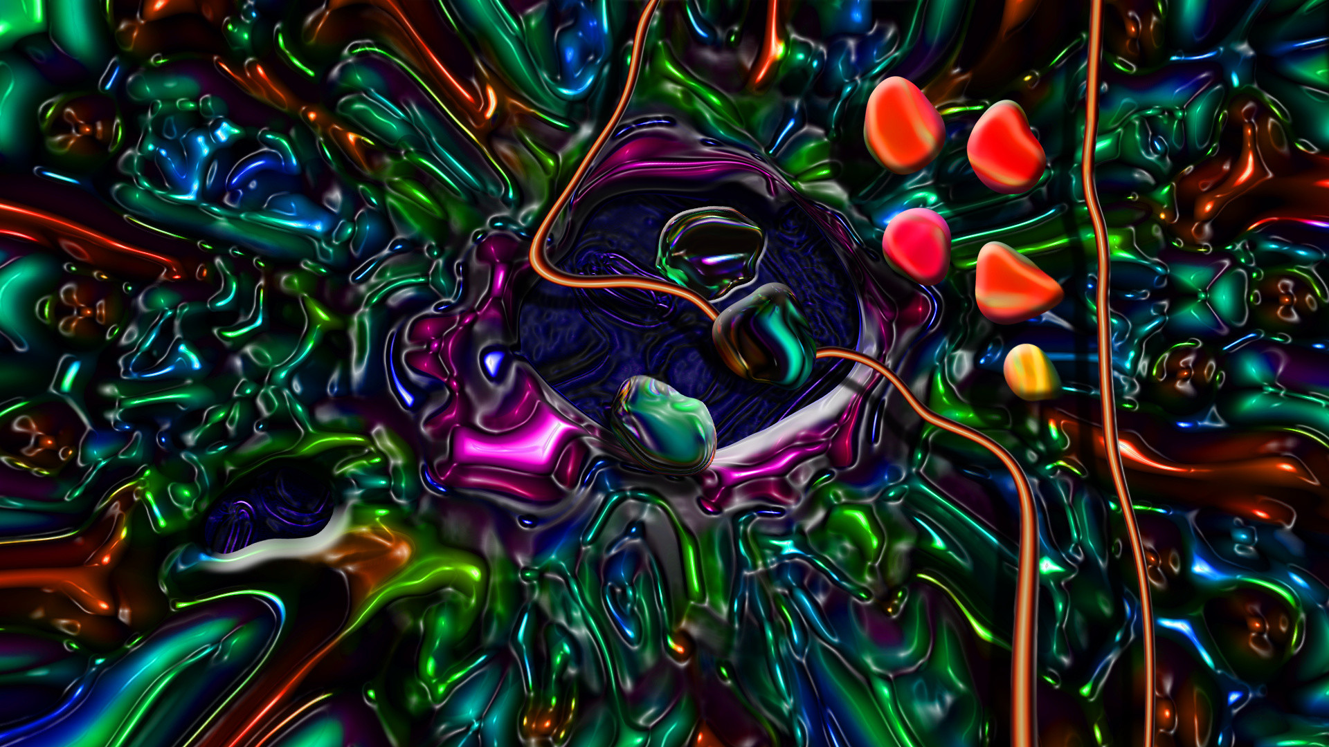 1920x1080 Artistic - Psychedelic 3D CGI Trippy Abstract Wallpaper