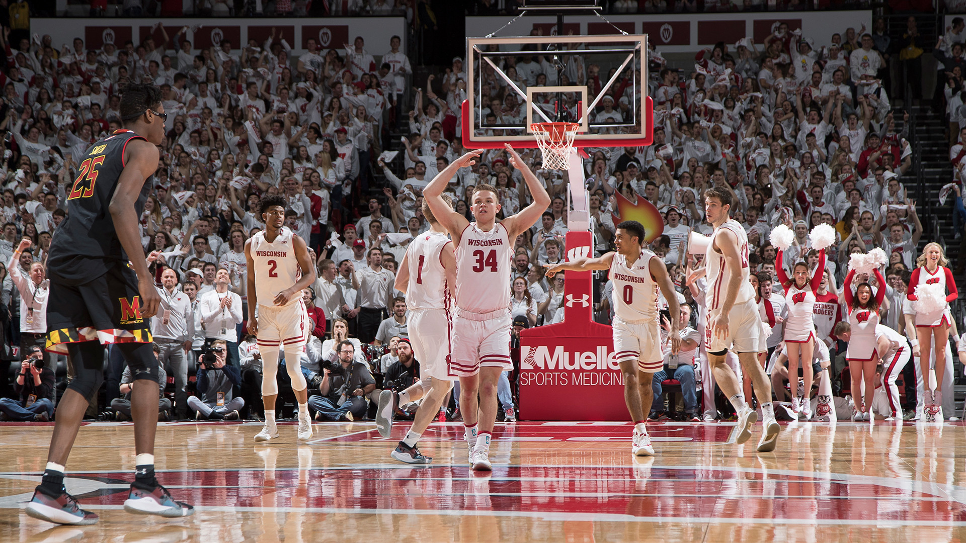 1920x1080 Brad Davison pumps up the crowd during a game against Maryland