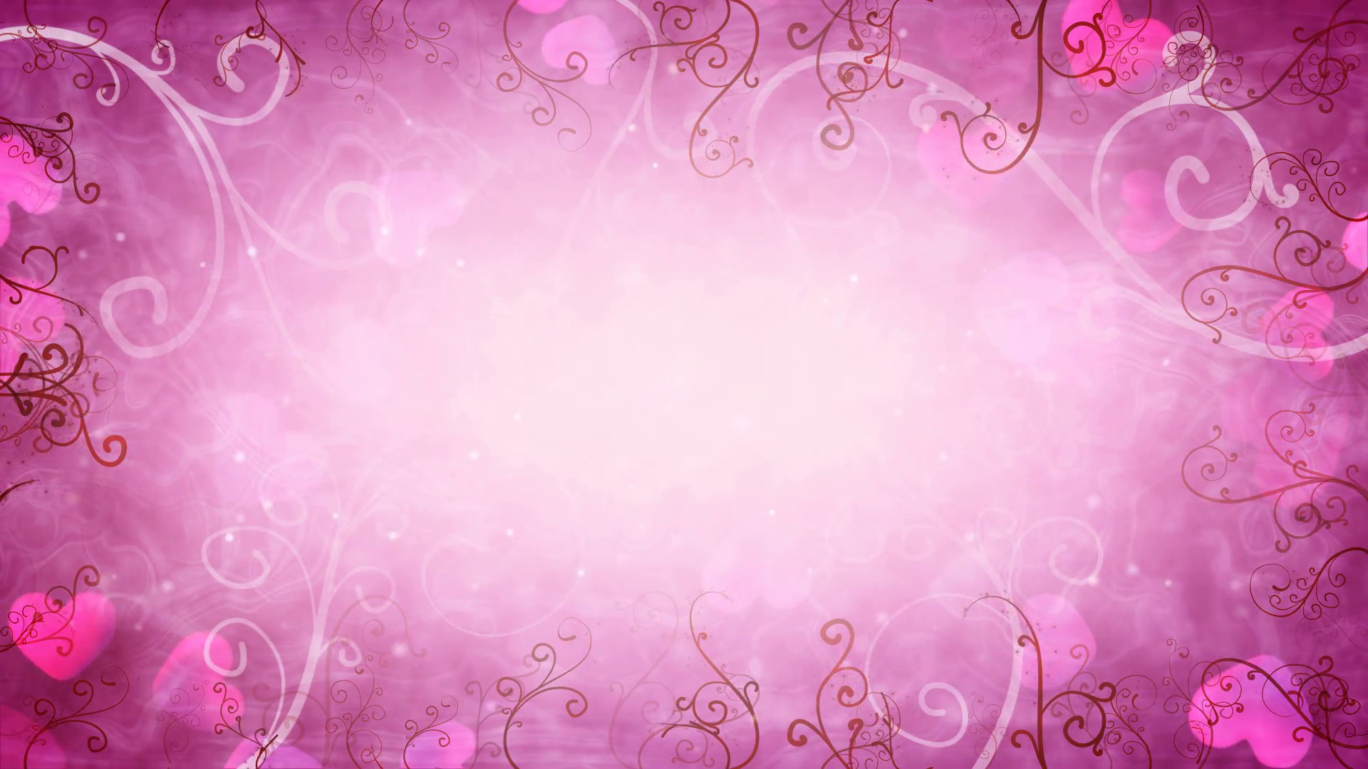 1920x1080 hearts and flourishes loop romantic background