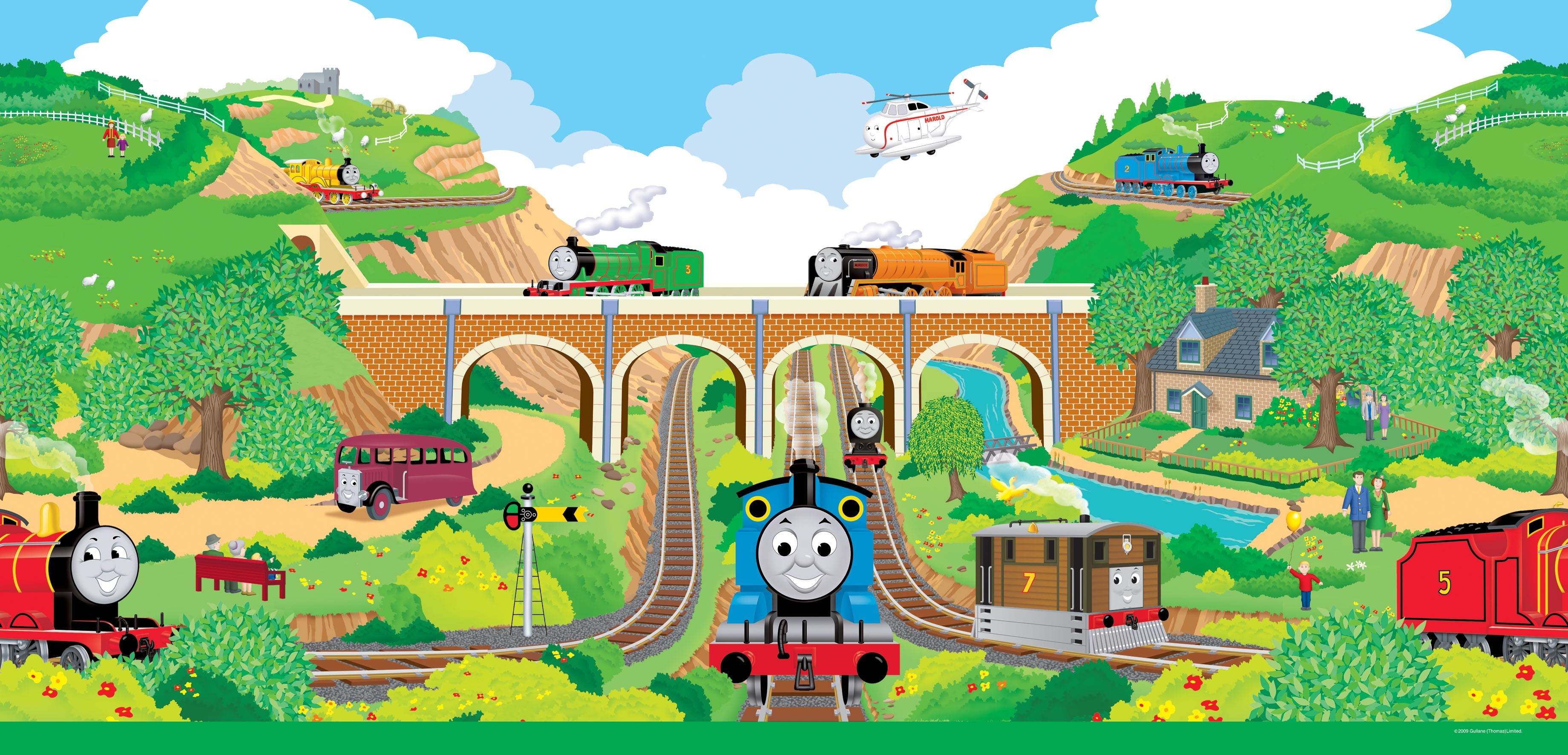 3681x1772 Thomas Train Wallpaper - WallpaperSafari
