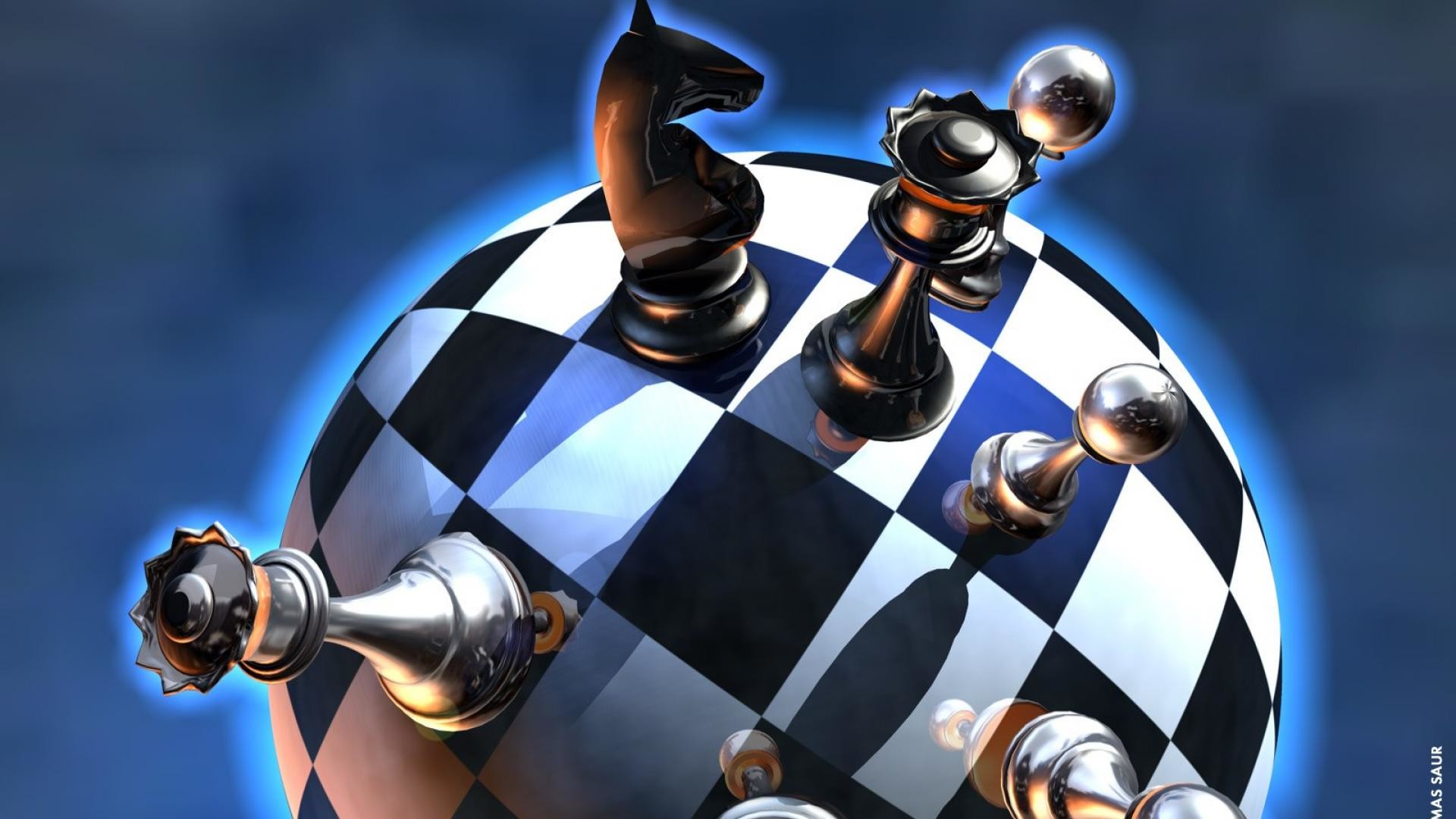 Wallpaper Chess, render, 3D graphics images for desktop, section рендеринг  - download