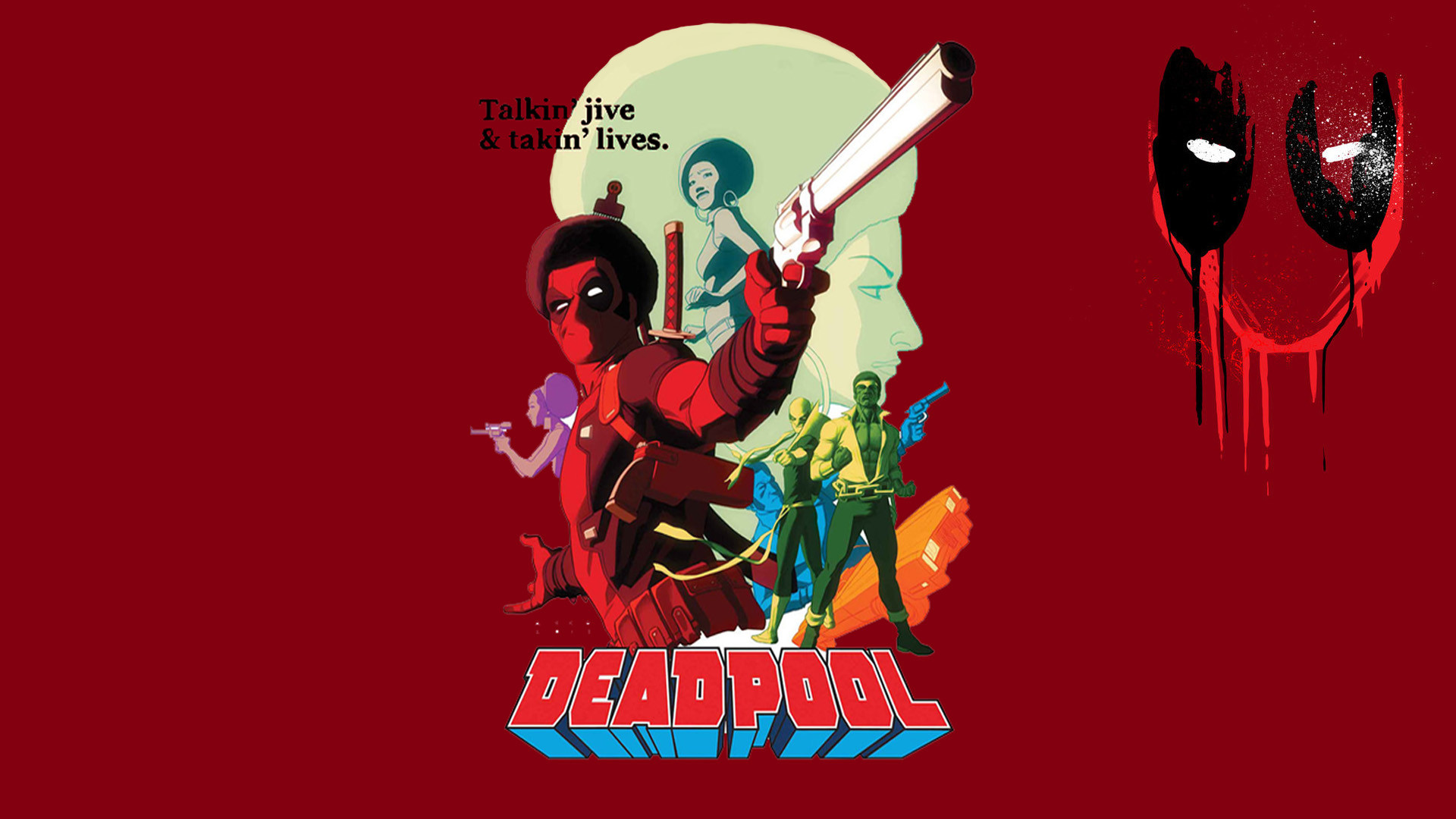 1920x1080 I made that awesome Deadpool cover into a wallpaper ...