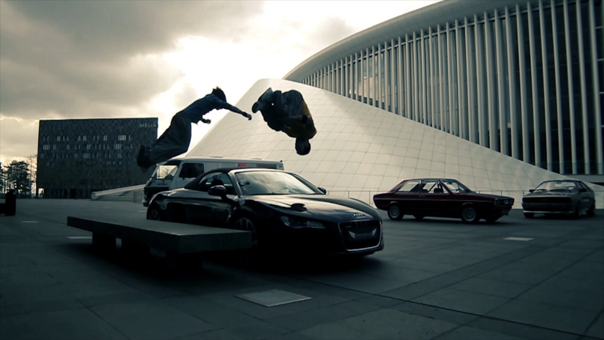 1920x1080 Parkour in the parking lot wallpapers and images wallpapers 
