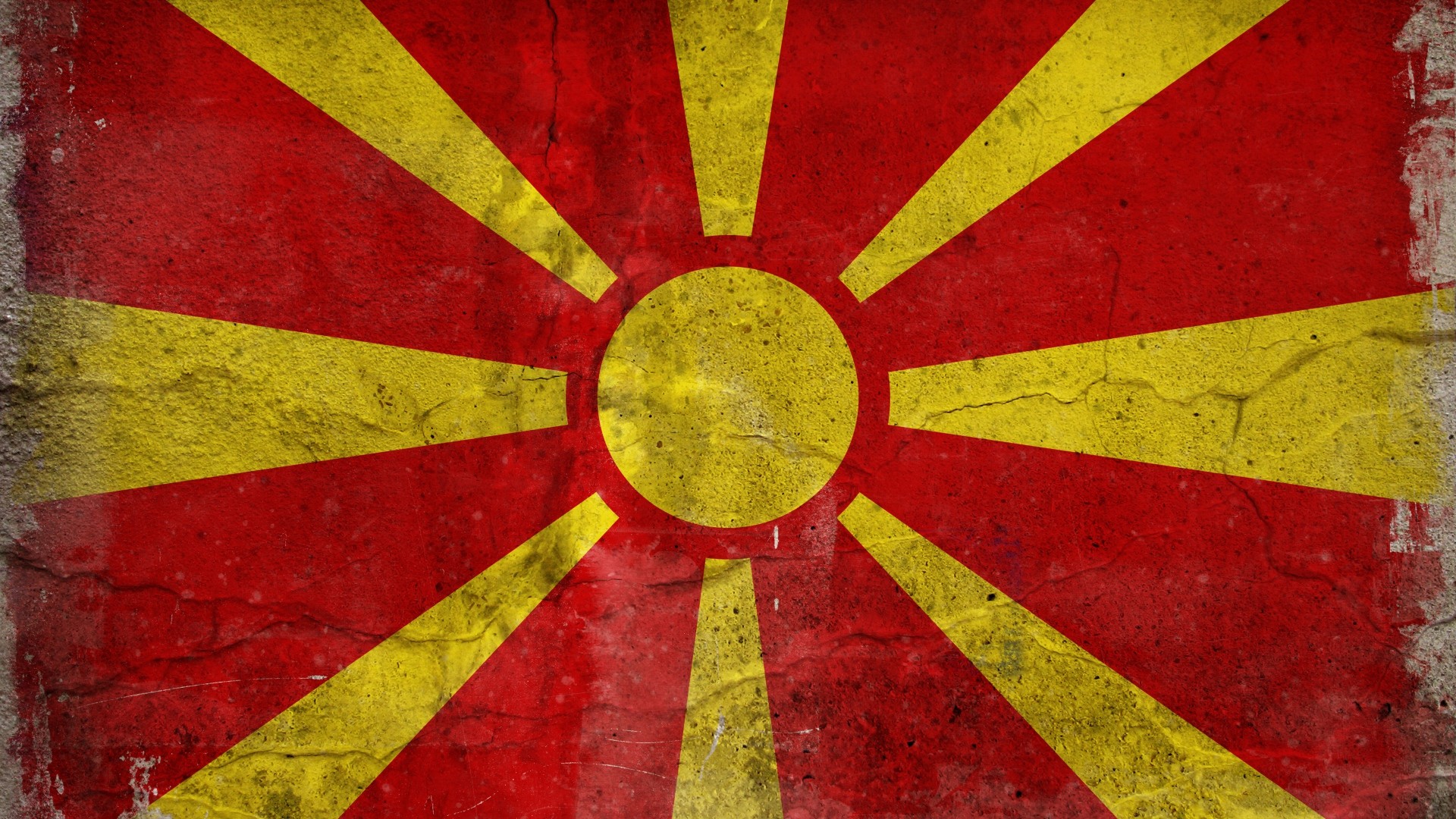 1920x1080  Wallpaper flag, macedonia, color, texture, spot