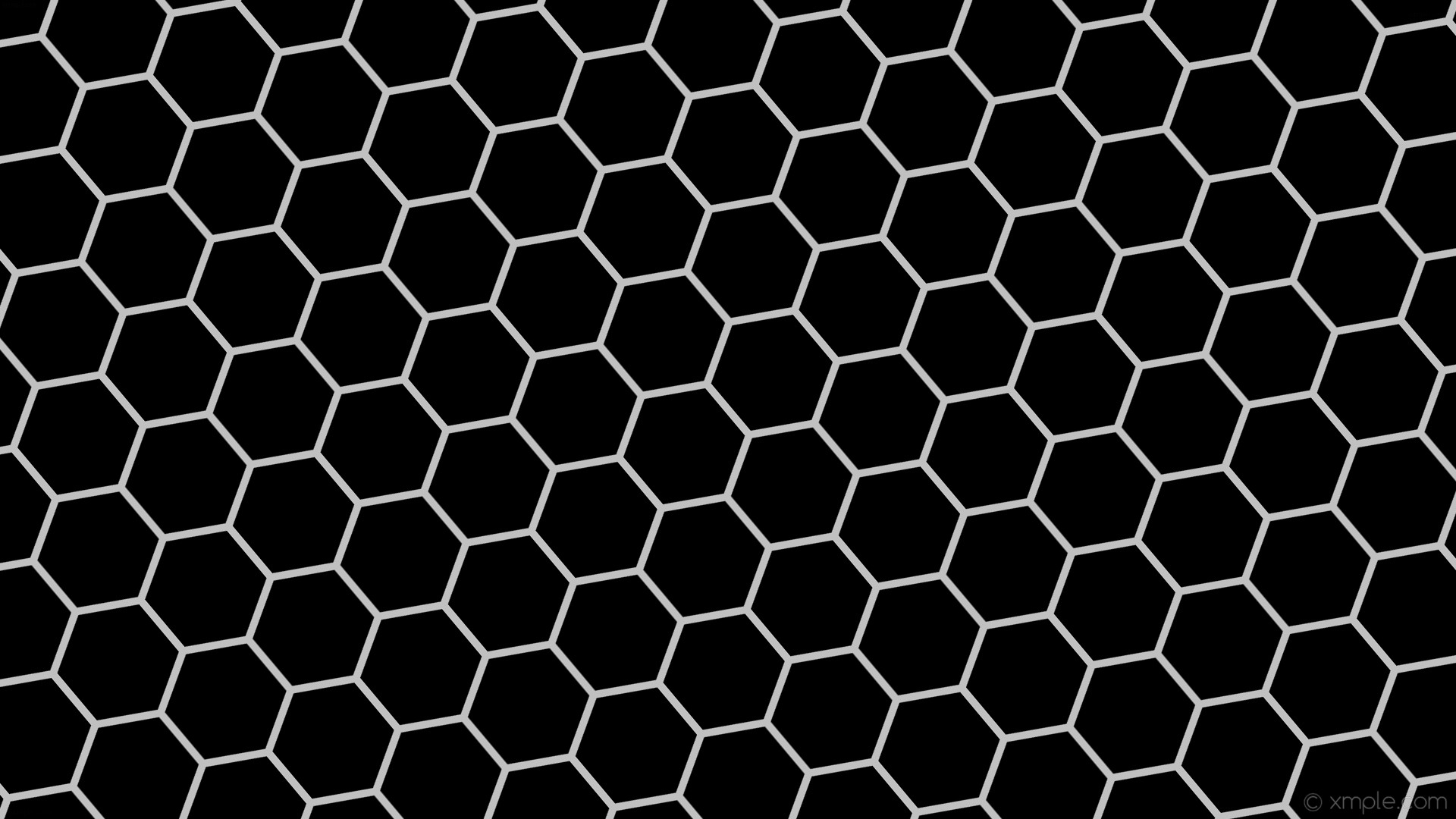 1920x1080 wallpaper beehive grey honeycomb hexagon black silver #000000 #c0c0c0  diagonal 40Â° 10px 151px