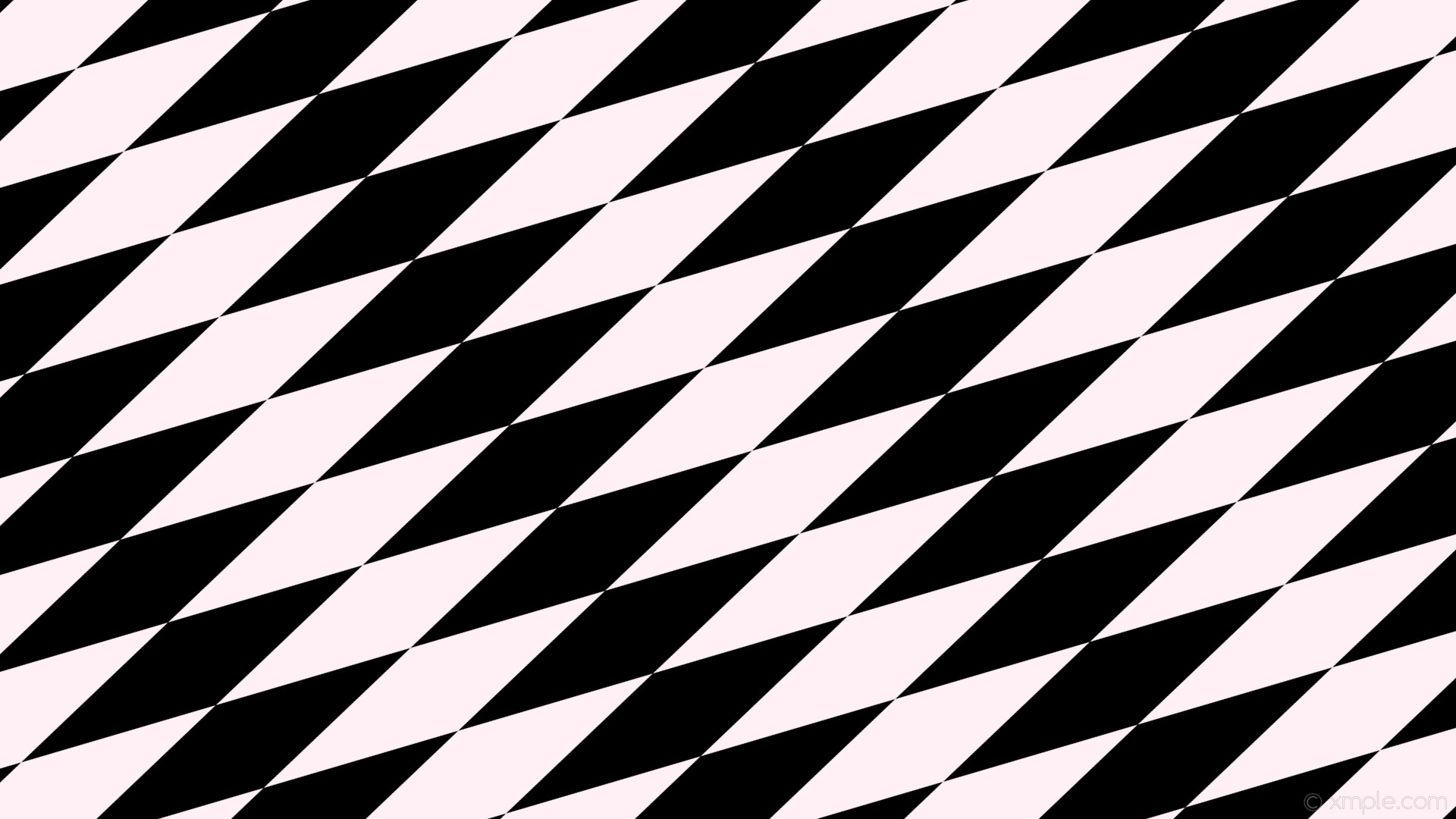 1920x1080 wallpaper black rhombus lozenge diamond white lavender blush #fff0f5  #000000 30Â° 520px 126px