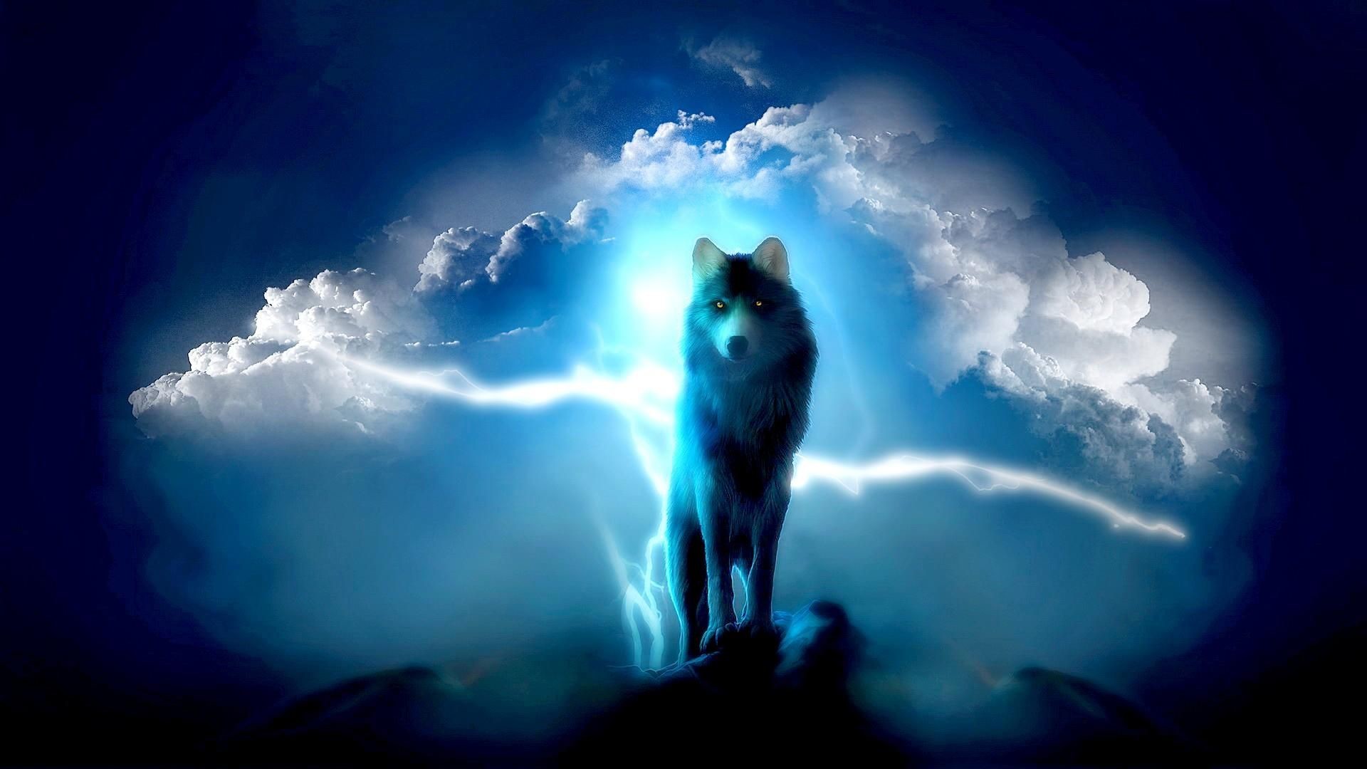 Blue Flame Wolf Wallpaper (75+ images)