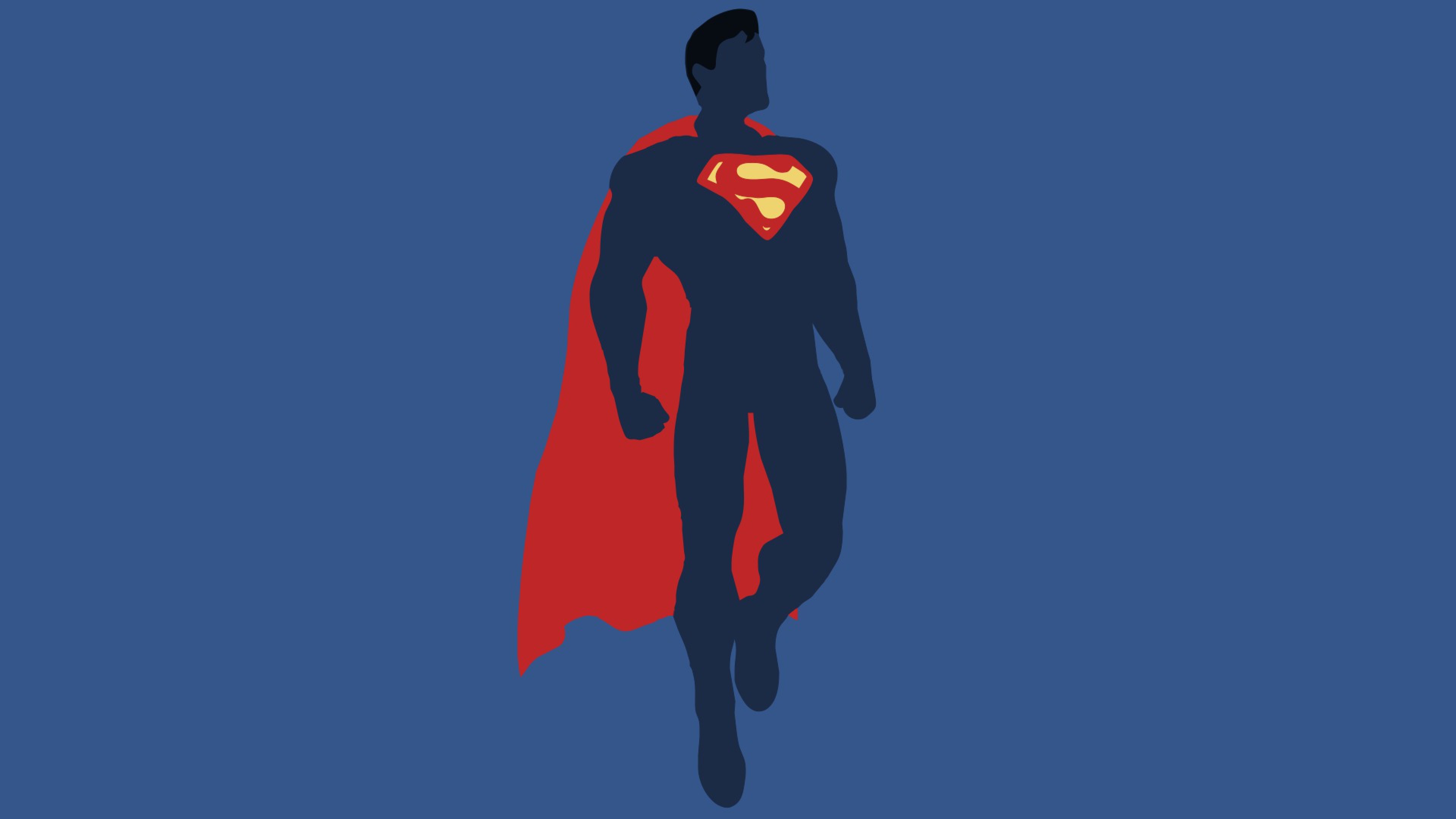 3840x2160 Preview wallpaper justice league, superman, dc comics, minimalism 