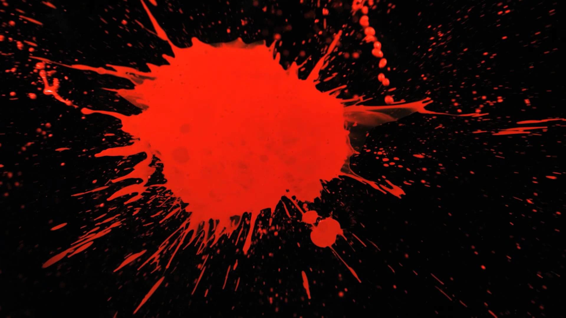 1920x1080 Slow Motion Paint Splatter with Red Paint Splattering a Black Background in  HD Slow Mo Video View - YouTube