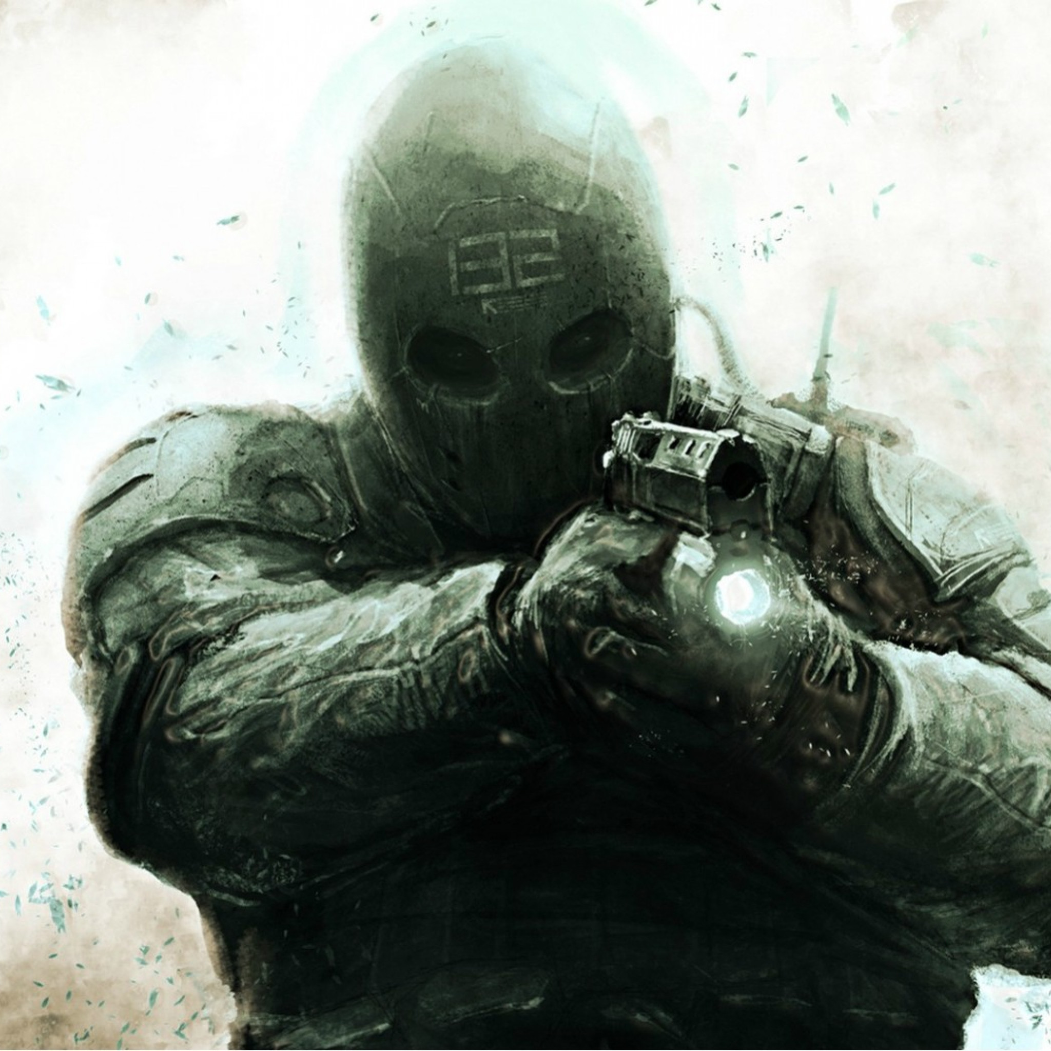 2048x2048  Wallpaper army of two, soldiers, special forces, equipment, mask