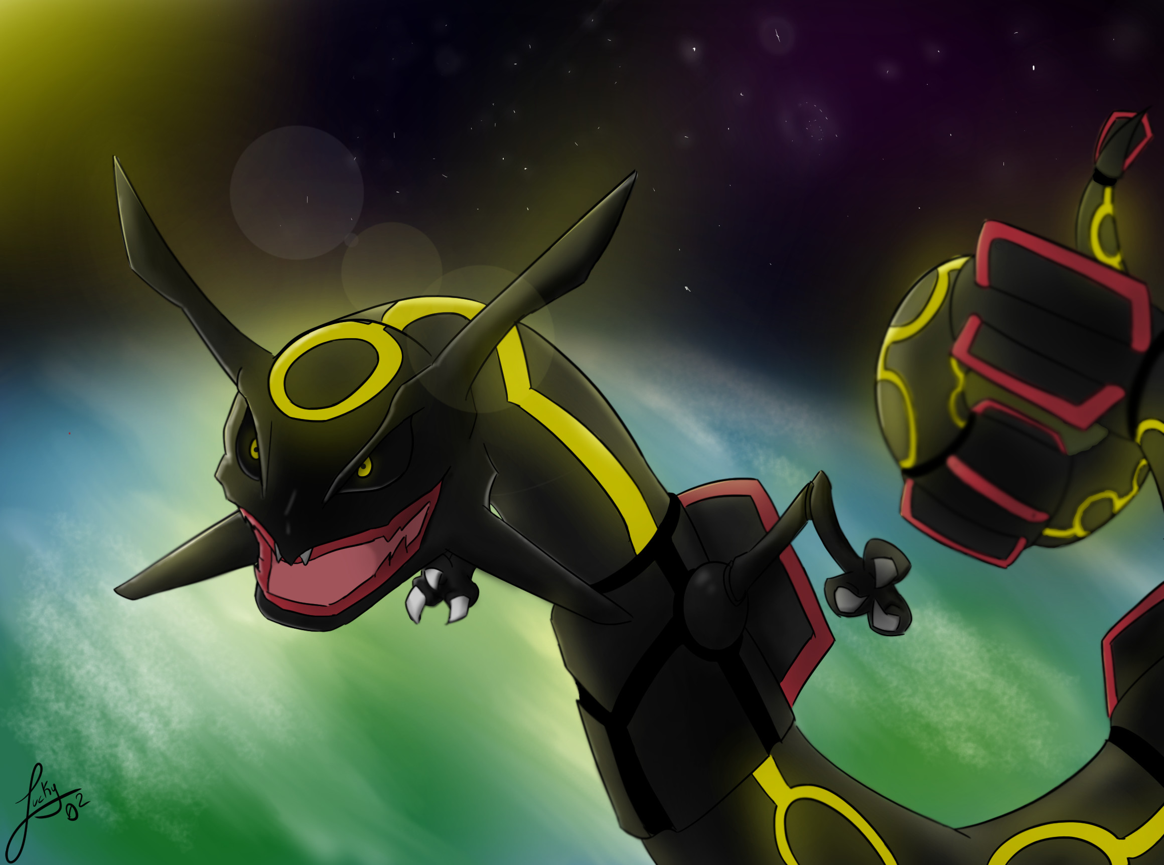 2320x1724 Shiny Rayquaza by Lucky02-Overmaster