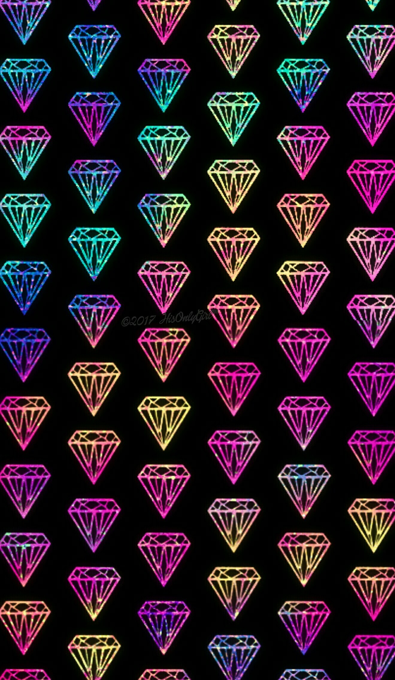 1319x2273 Diamond rainbow galaxy wallpaper I created for the app CocoPPa!