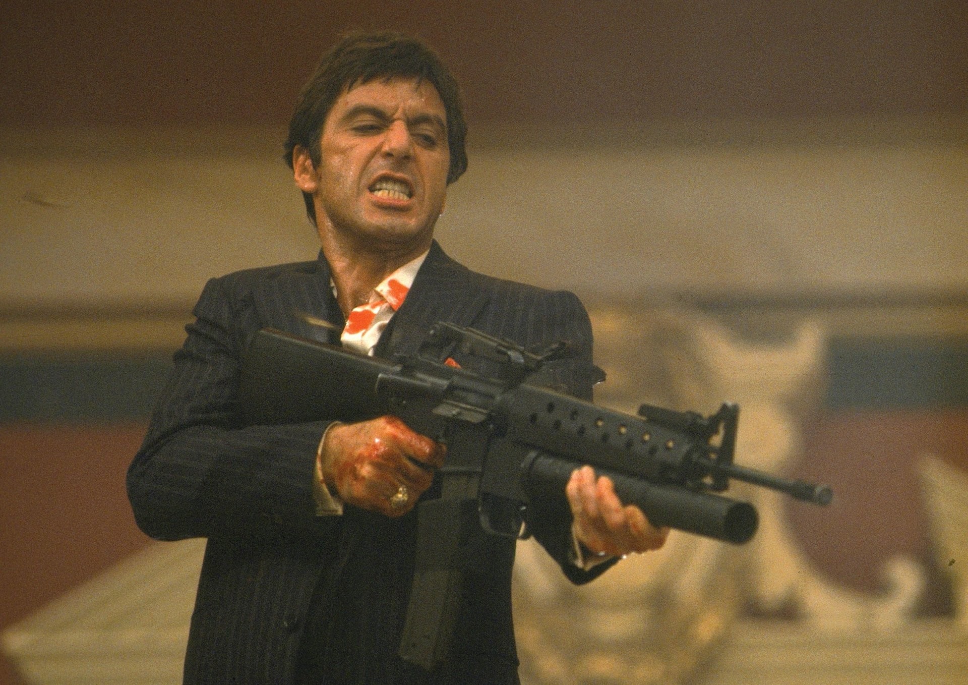 1920x1358 Movie - Scarface Movie Al Pacino Tony Montana Gun Wallpaper
