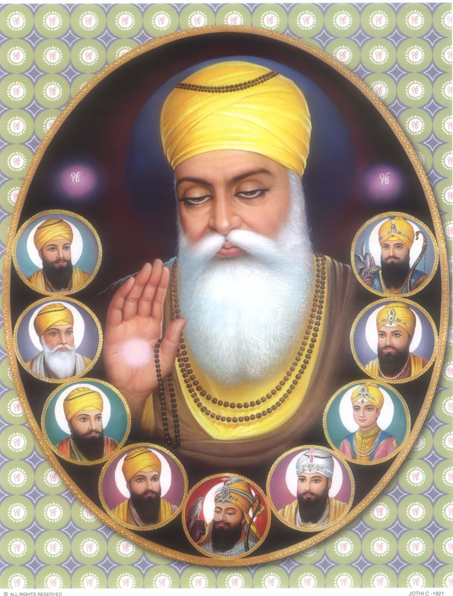 1509x1985 Sikh Spirtual 10 Gurus wallpaper download