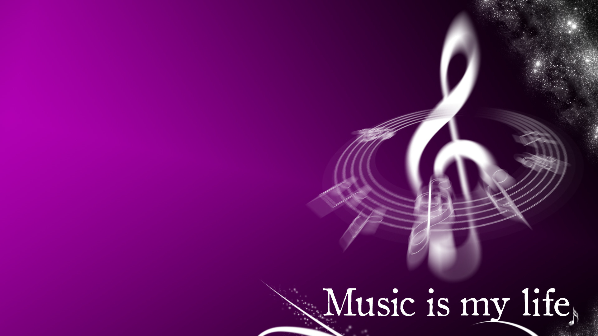 1920x1080 ... Music is my life 1 by MartinCom