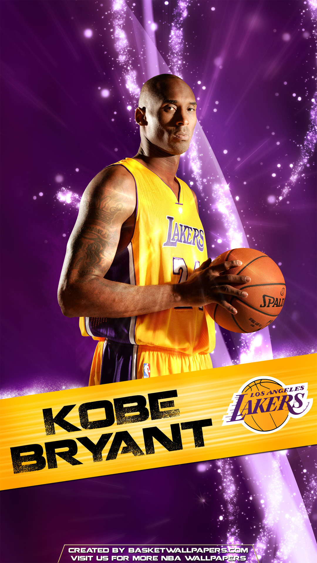 1080x1920 ...  Kobe Bryant Los Angeles Lakers 2016 Mobile Wallpaper  Basketball