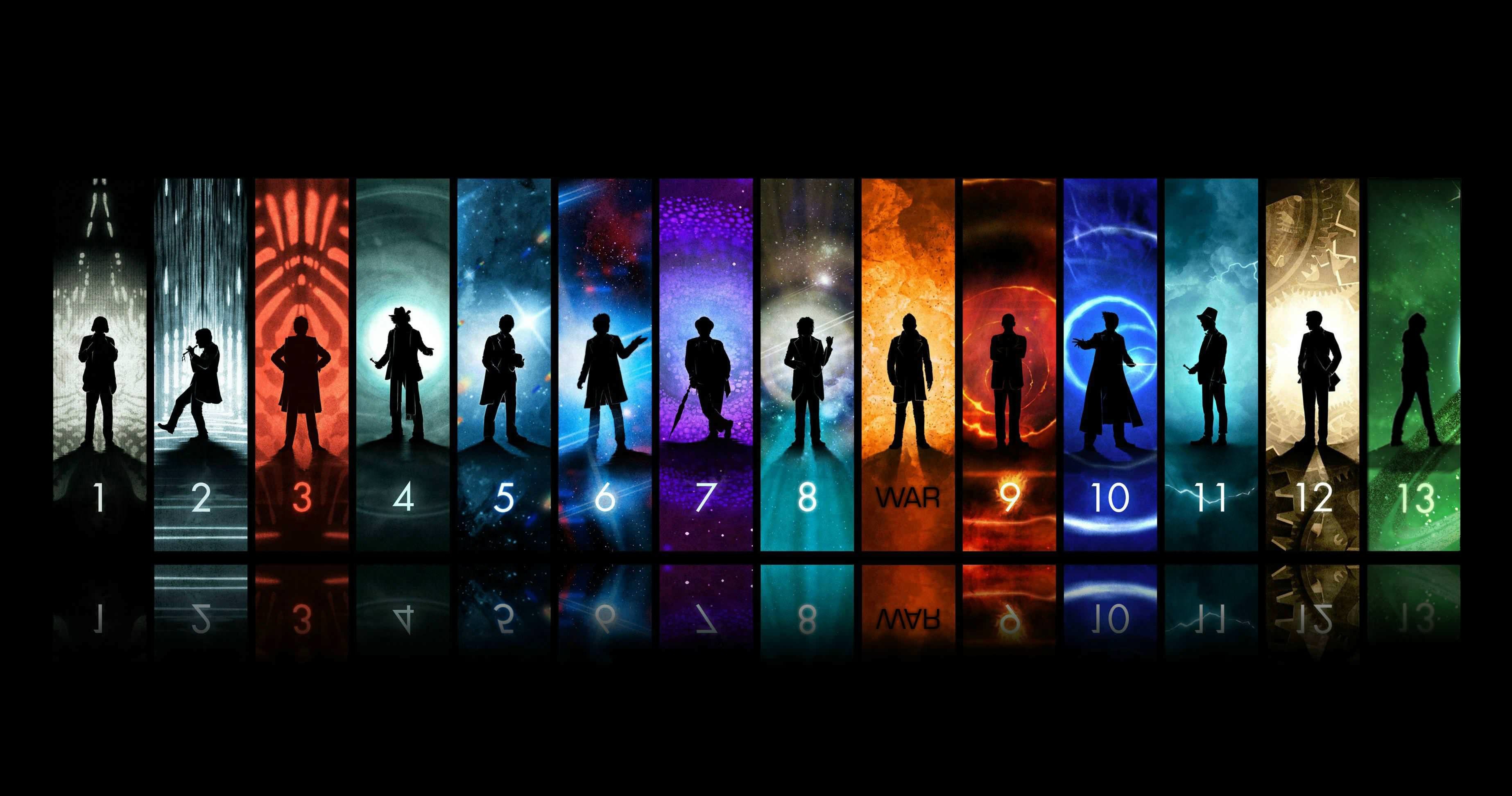 3692x1944 ... I updated popular Whovian wallpaper by adding 13th doctor
