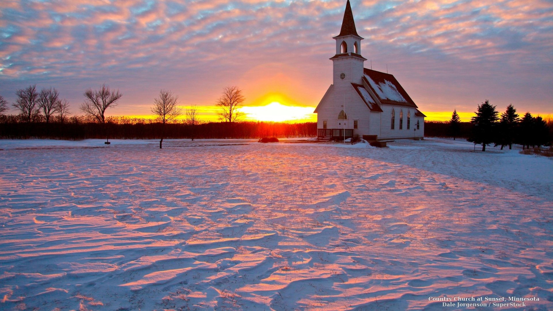 1920x1080 Country Tag - Country Snow Churches Church Winter Sunsets Nature Picture  Backgrounds for HD 16: