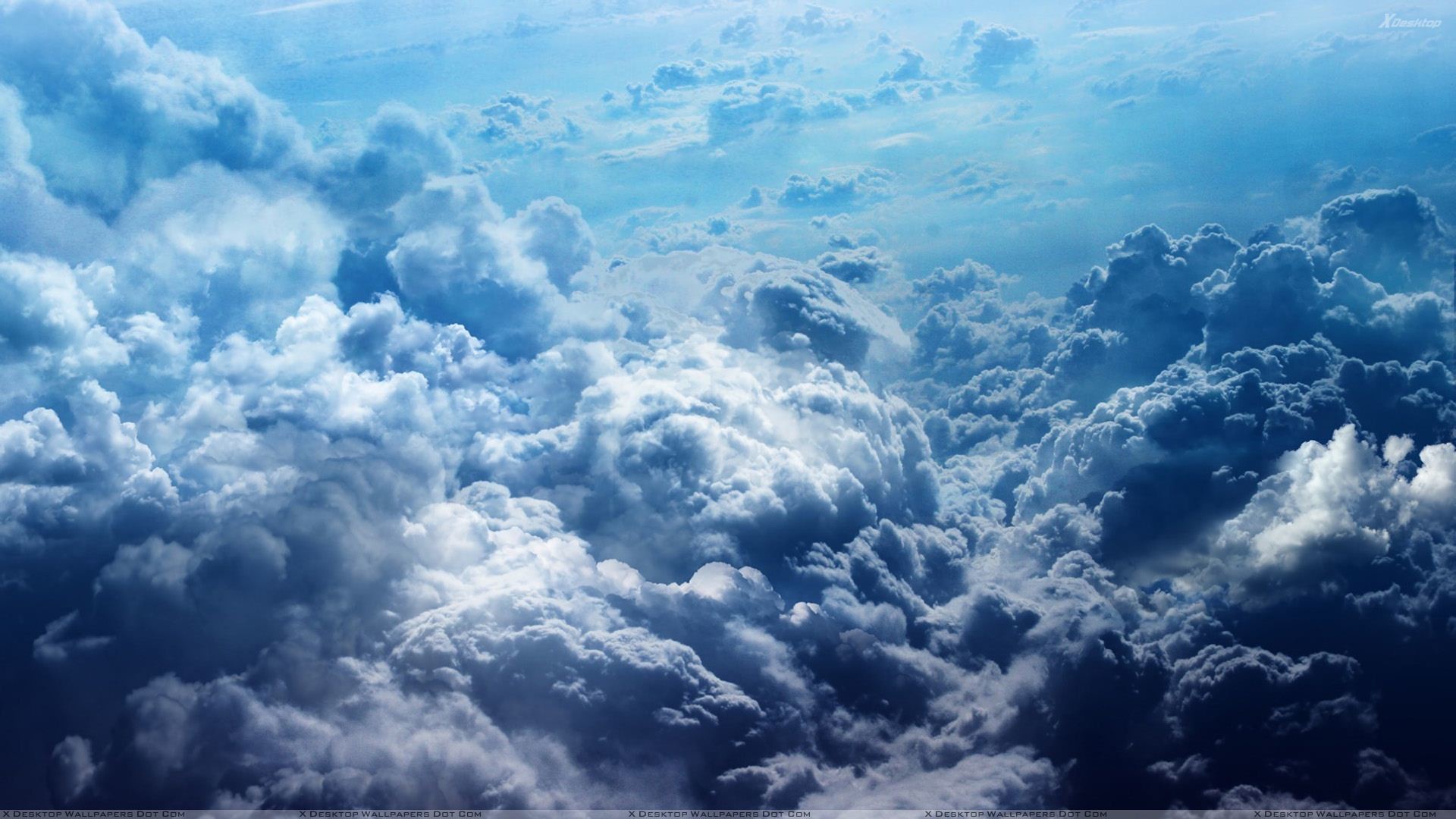 1920x1080 <b>Beautiful Blue Sky</b> With White <b>Clouds