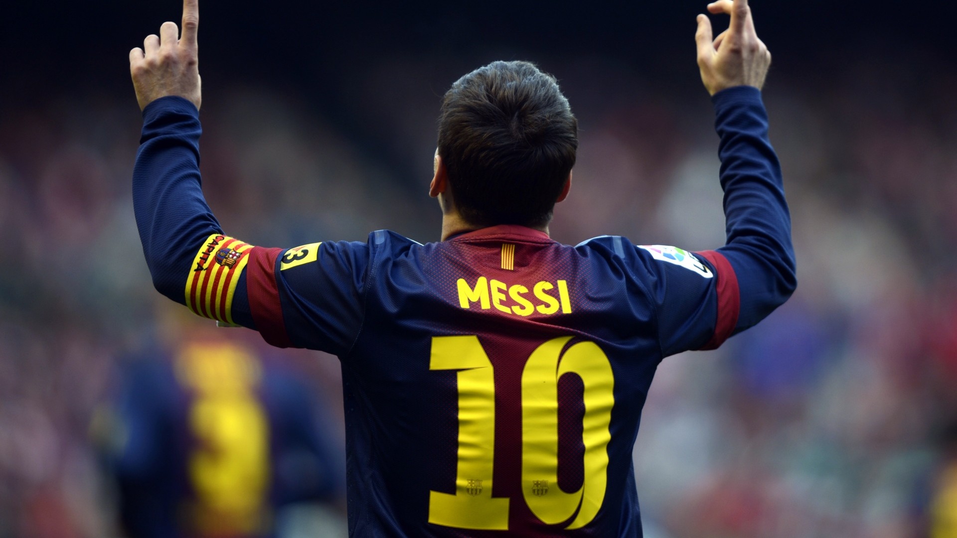 1920x1080 ... Background Full HD 1080p.  Wallpaper lionel messi, player,  back, shirt