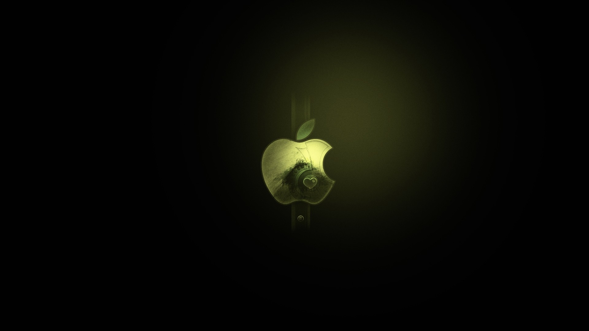 1920x1080  Wallpaper logo, black, white, apple, mac, minimalist