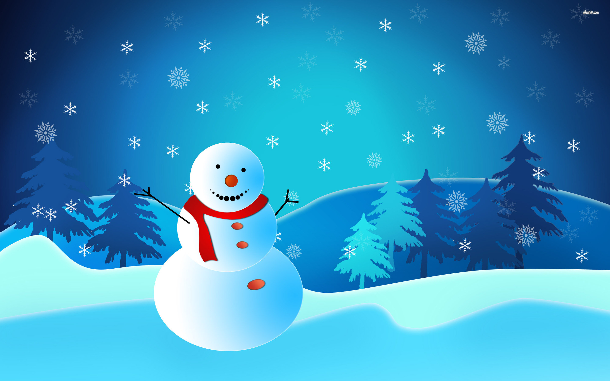 2560x1600 Winter Christmas Wallpaper For Desktops Â· Snowman