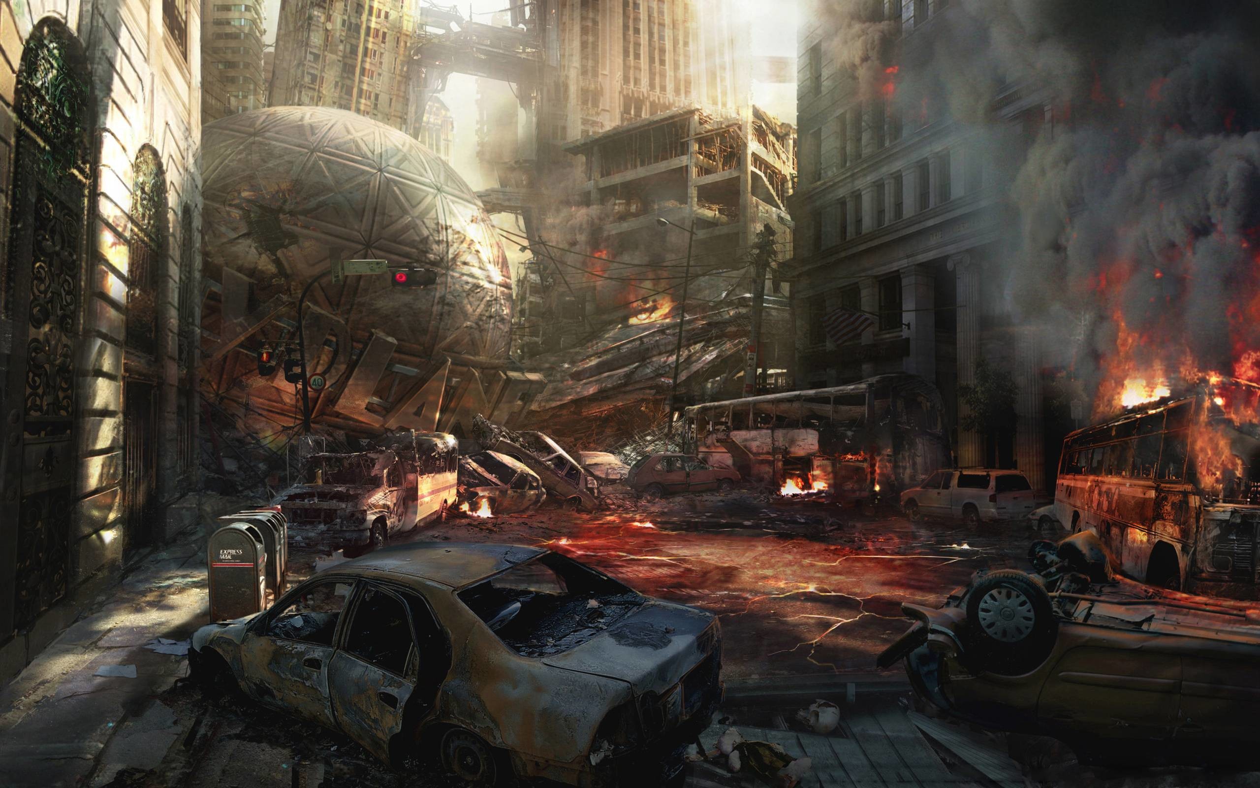 Destroyed City Background (62+ images)