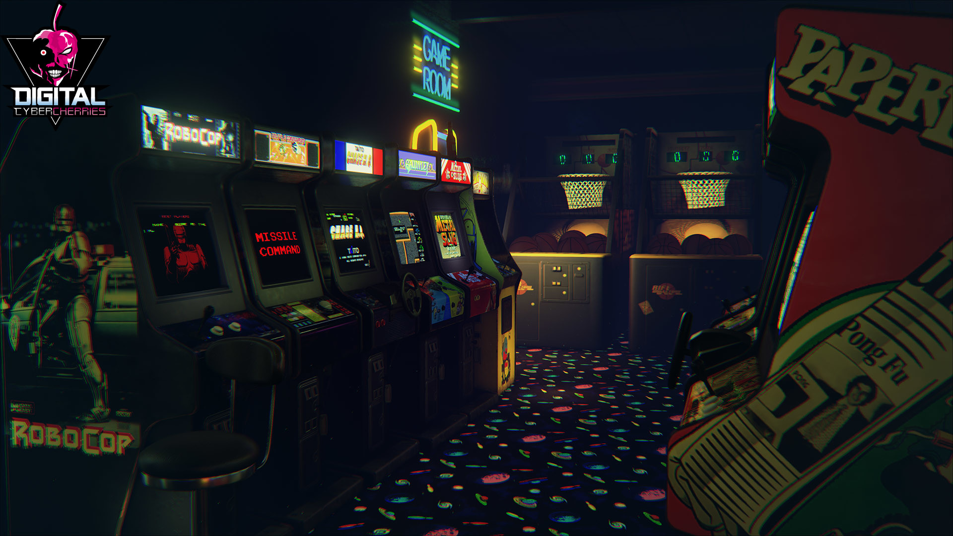 1920x1080 Playable retro arcade via Unreal 4 tech... Literally the best thing ever.  Unreal 4 is free, so there's no reason why you shouldn't be there wasting  time. ...