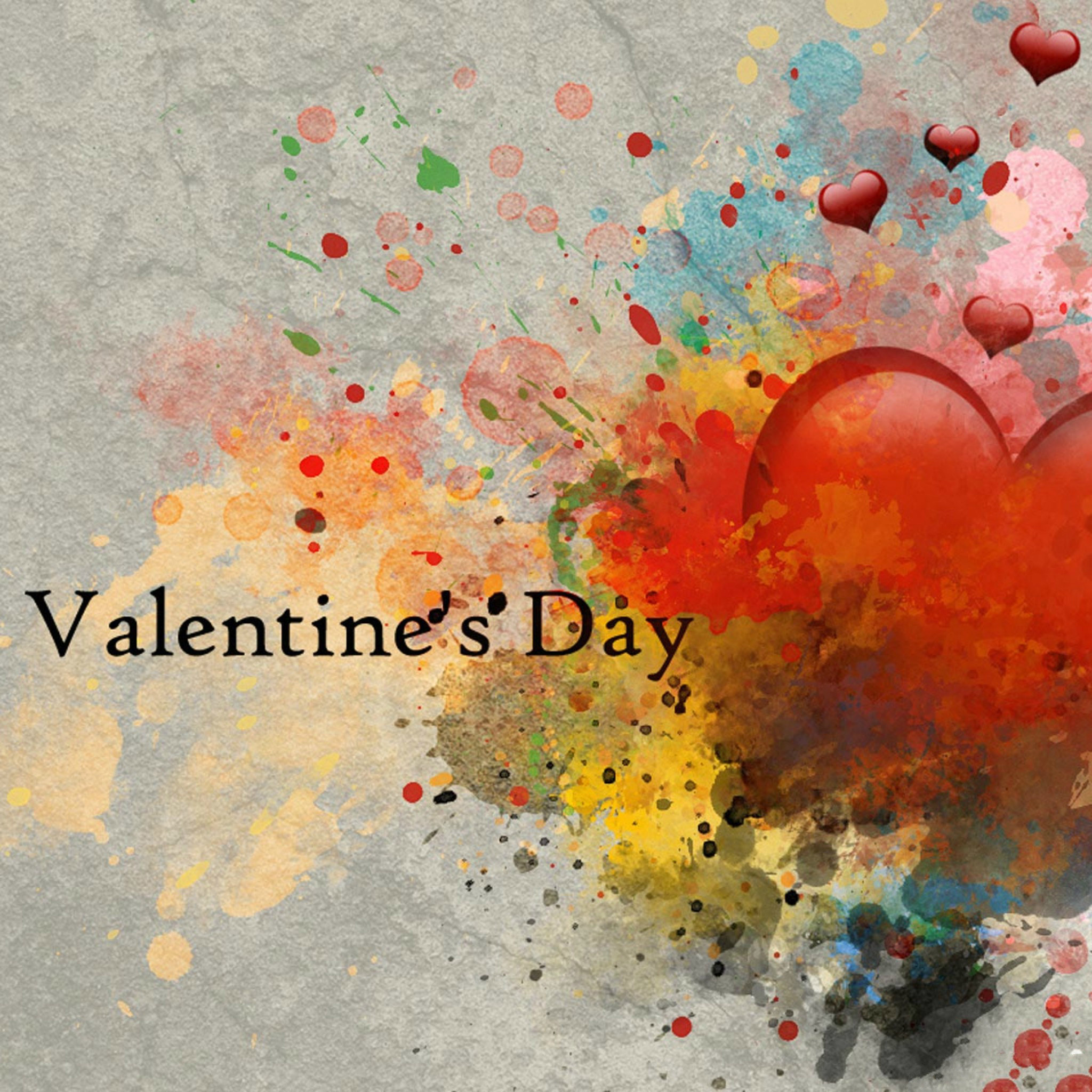 2048x2048 395 2: Heart Splash Valentine's Day Card iPad wallpaper