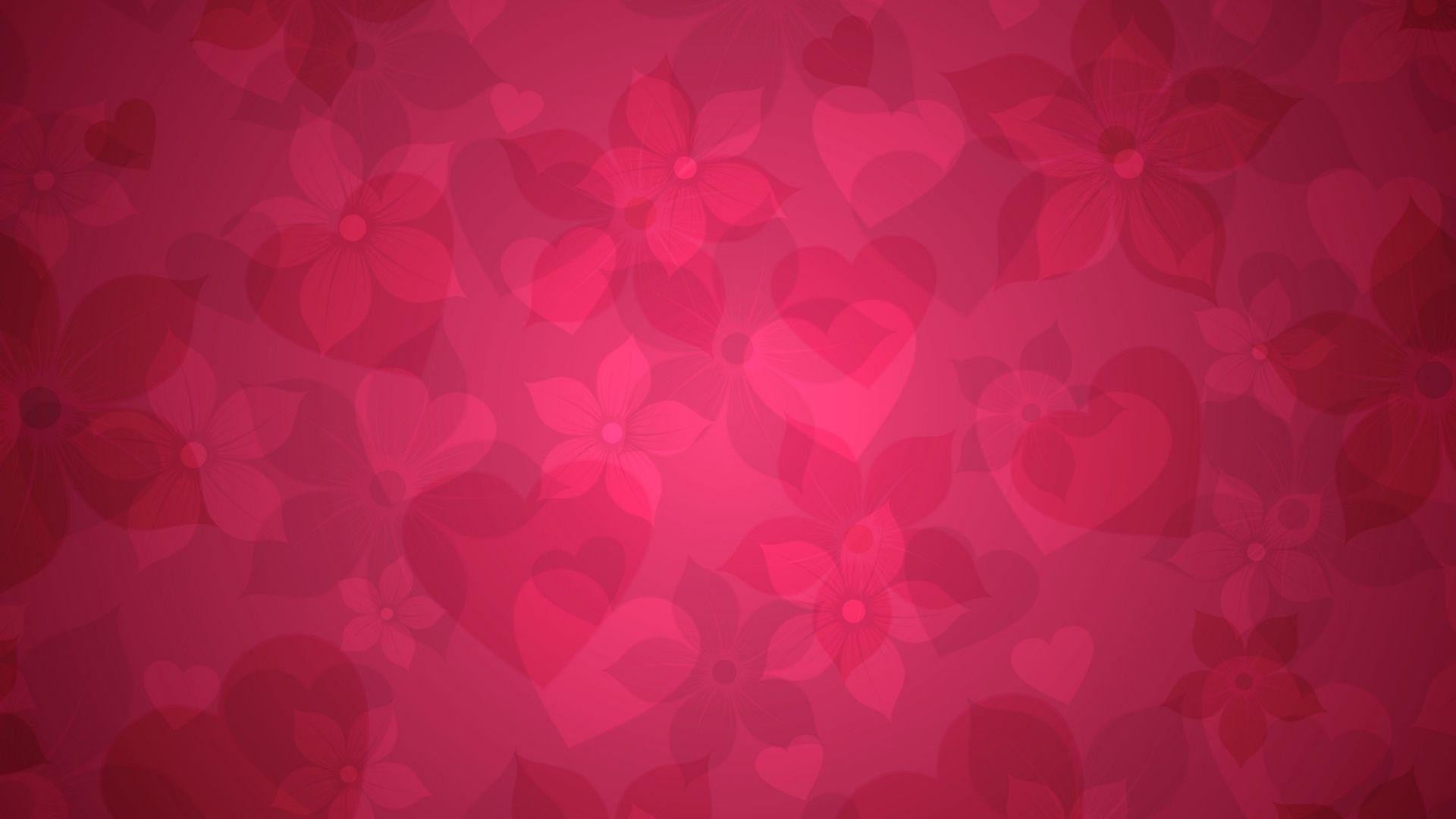 1920x1080 Pink Heart Background Wallpaper X