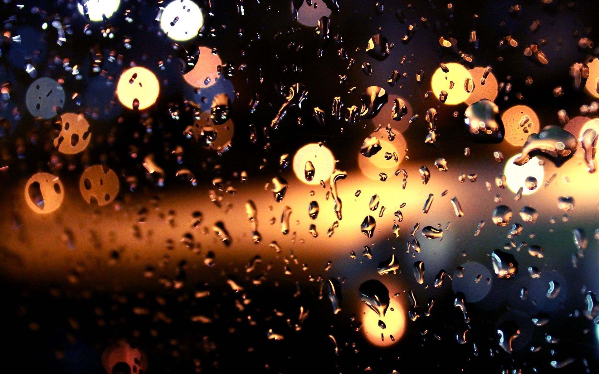 1920x1200 Download Raindrops Window Lights Wallpaper HD 50542