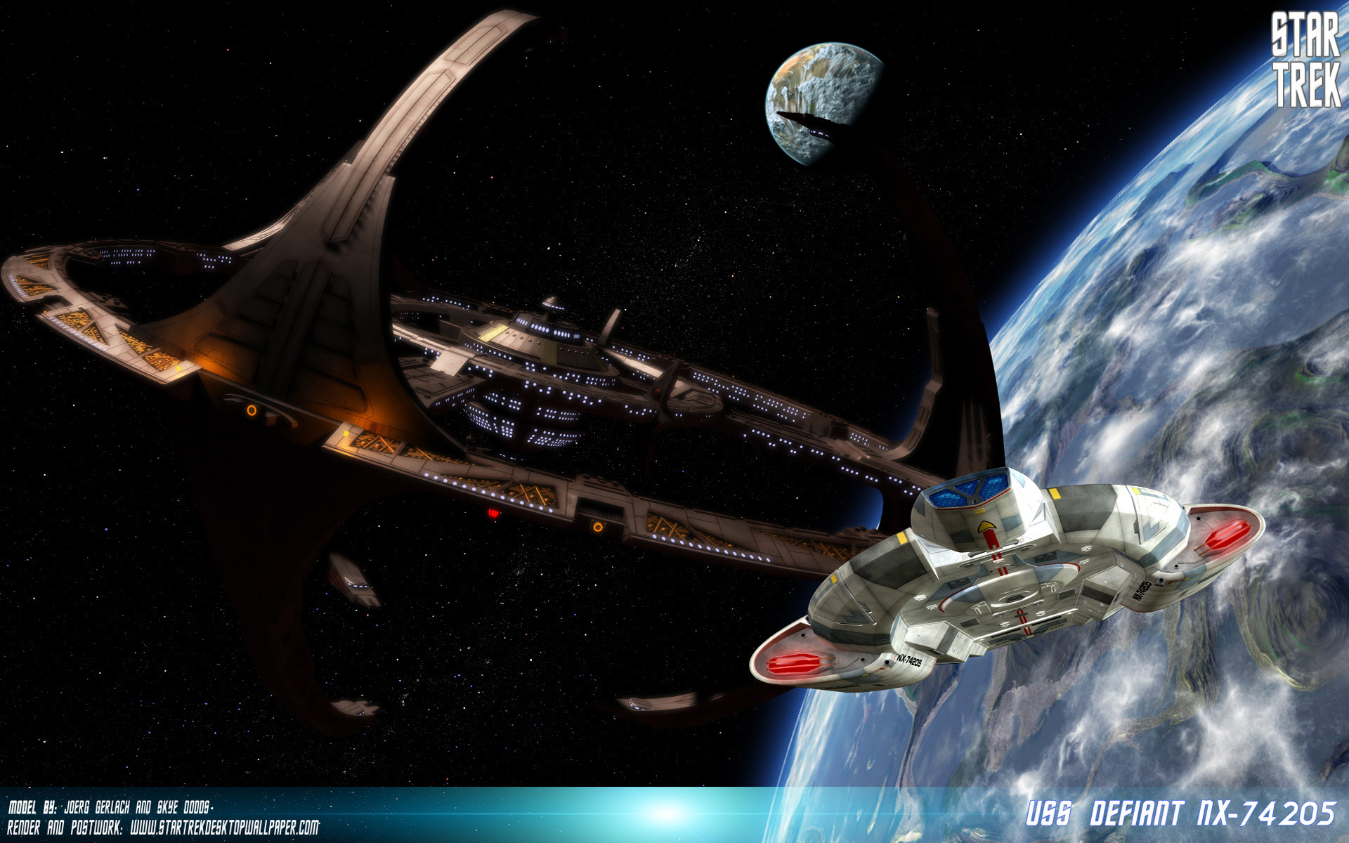 1920x1200 Star Trek Deep Space Nine USS Defiant - free Star Trek computer desktop  wallpaper,