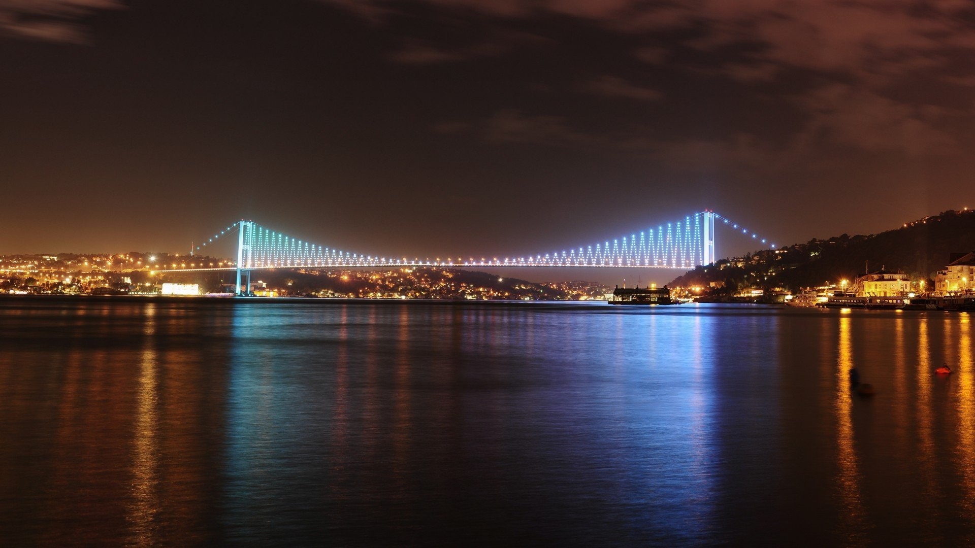 1920x1080 Bridge Tag - Panoramic Sea Turkey Istanbul Bosphorus Bridge Marmara City  Nature Live Wallpaper For Iphone