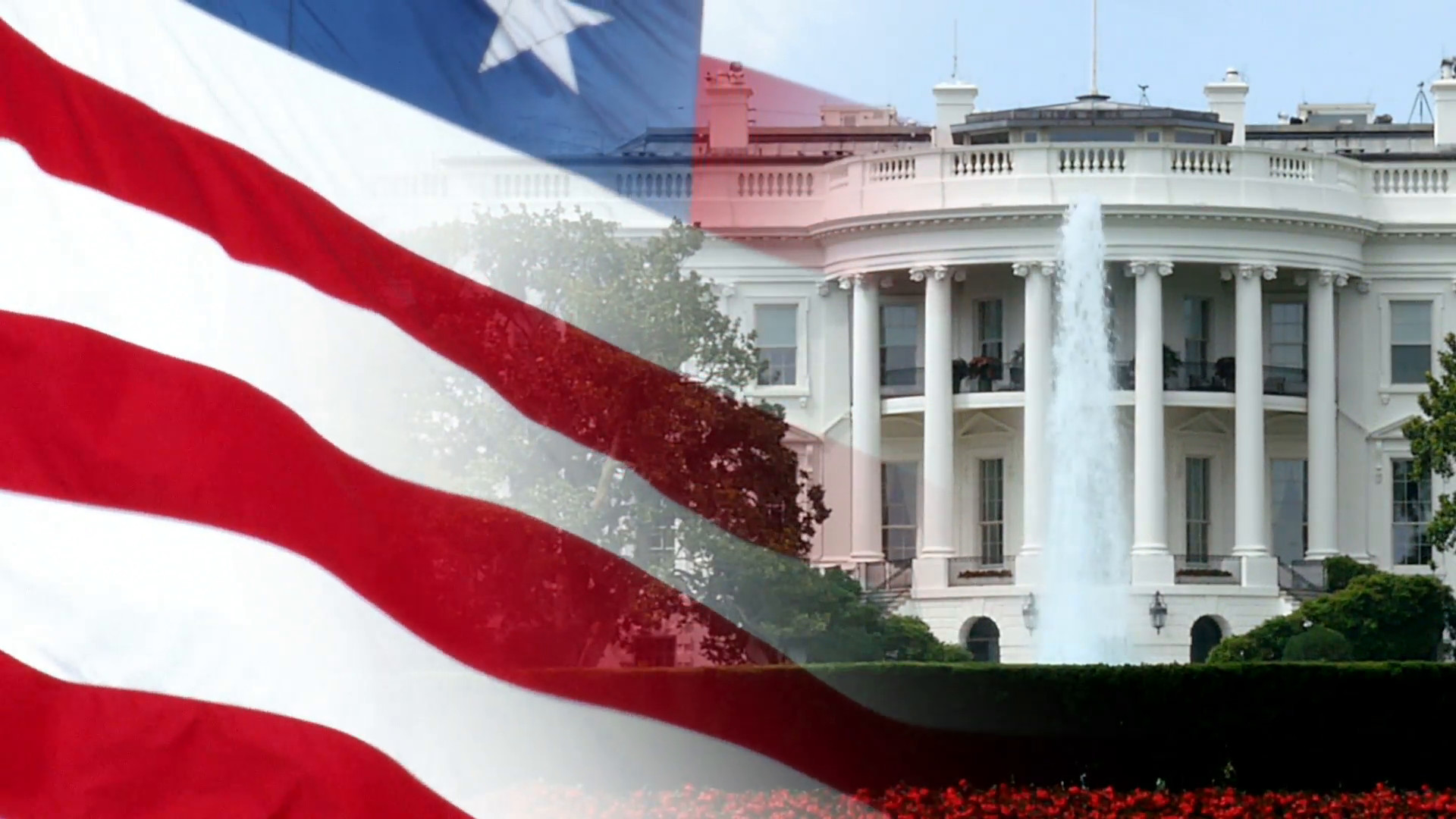 1920x1080 A patriotic background of a slow motion American flag composited over a  shot of the White House. Stock Video Footage - Storyblocks Video