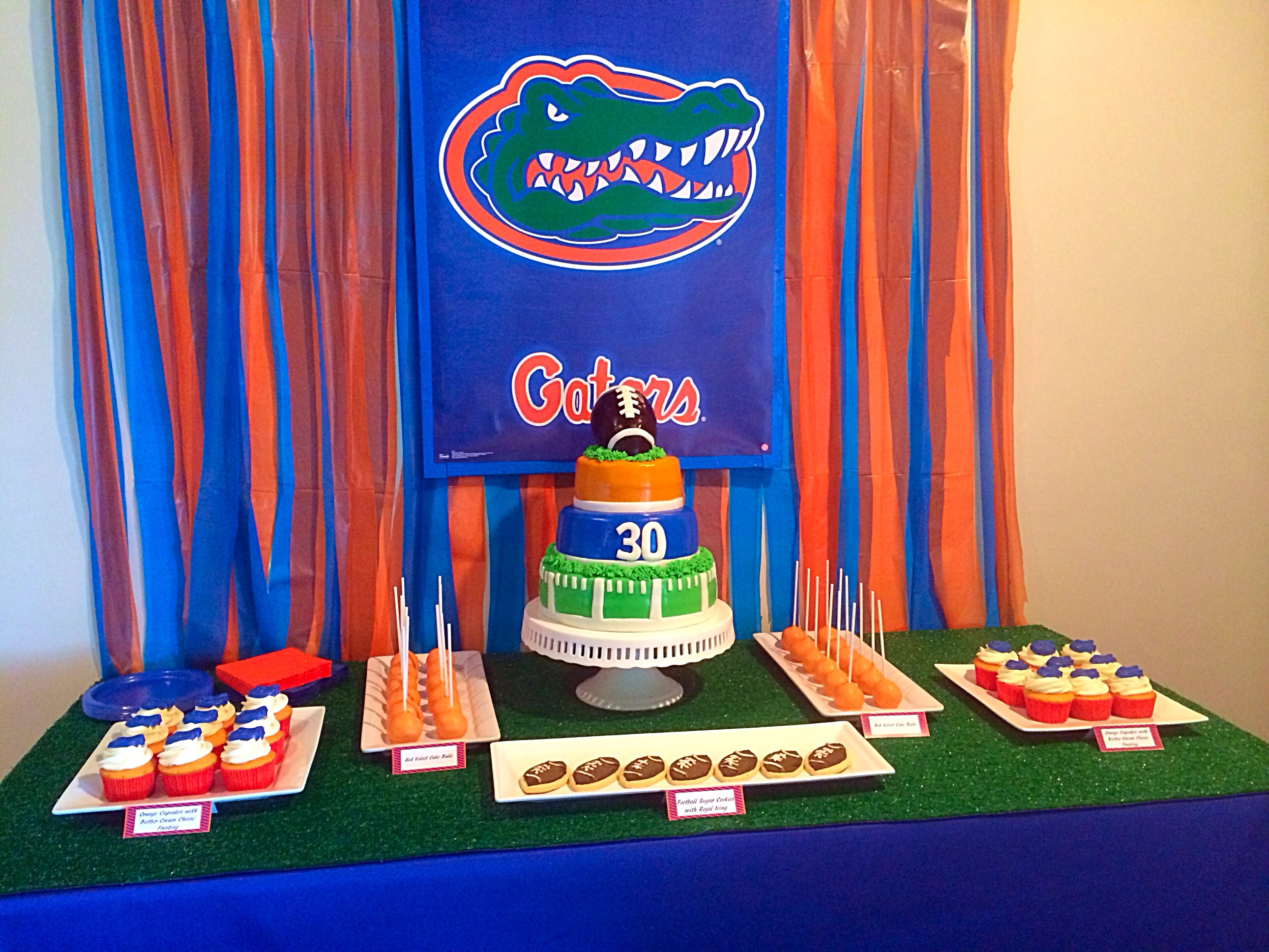 2581x1936 Florida Gators Football Party Dessert Table